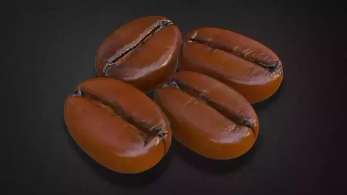 Realistic Coffee Beans Model 3D model