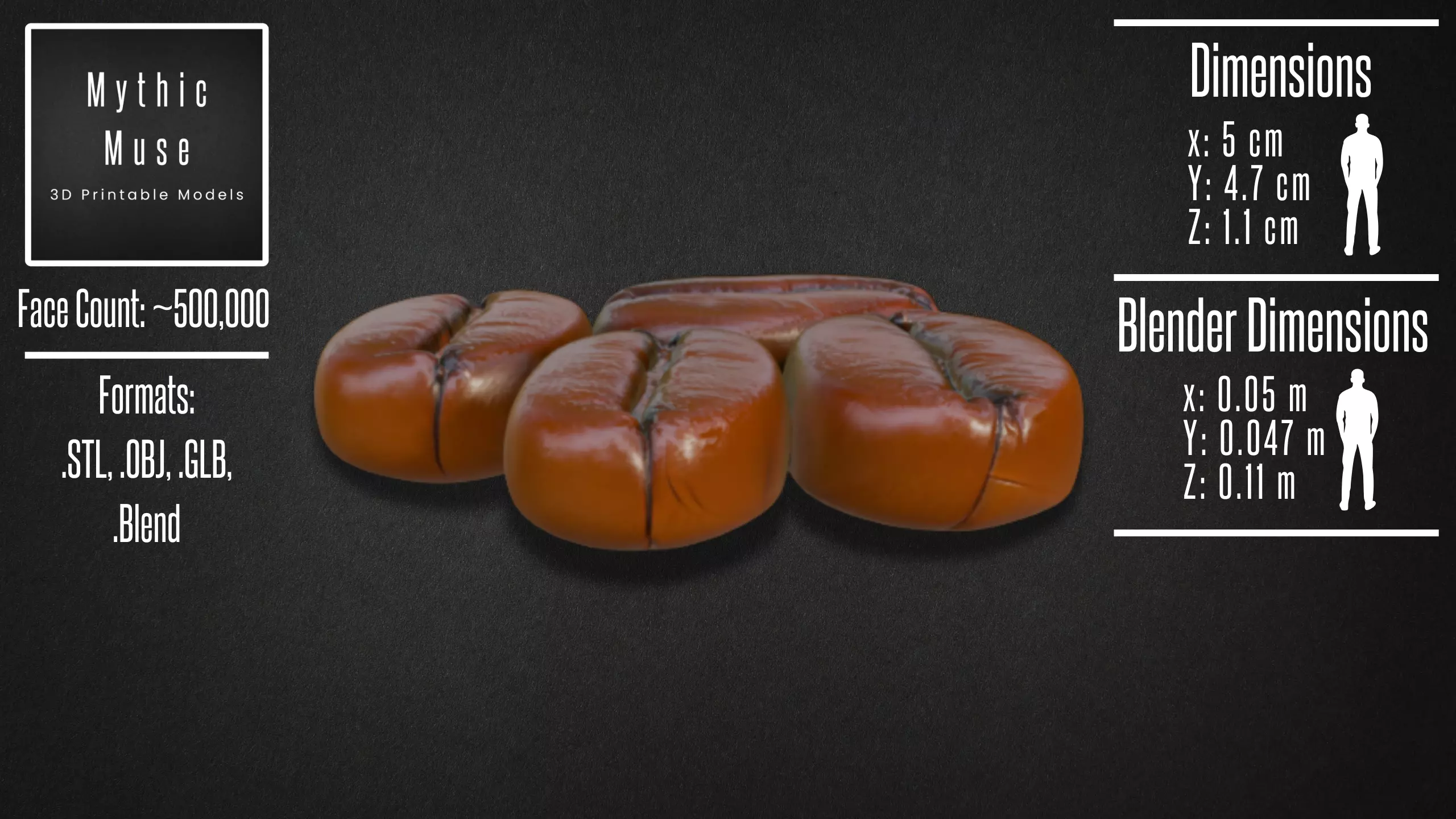 Realistic Coffee Beans Model 3D model_6