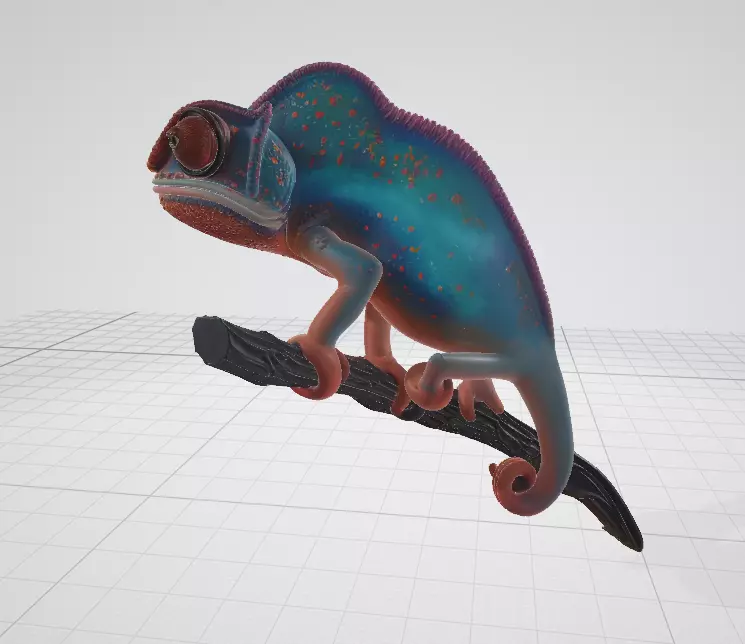 chameleon 3d model 3D model_2