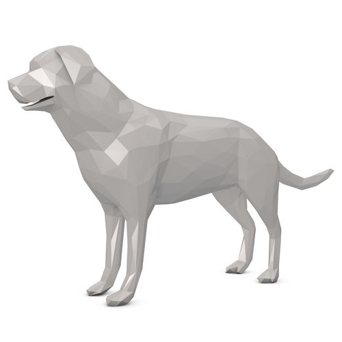 Dog Low Poly labrador retriever Low-poly 3D model
