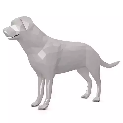 Dog Low Poly labrador retriever Low-poly 3D model