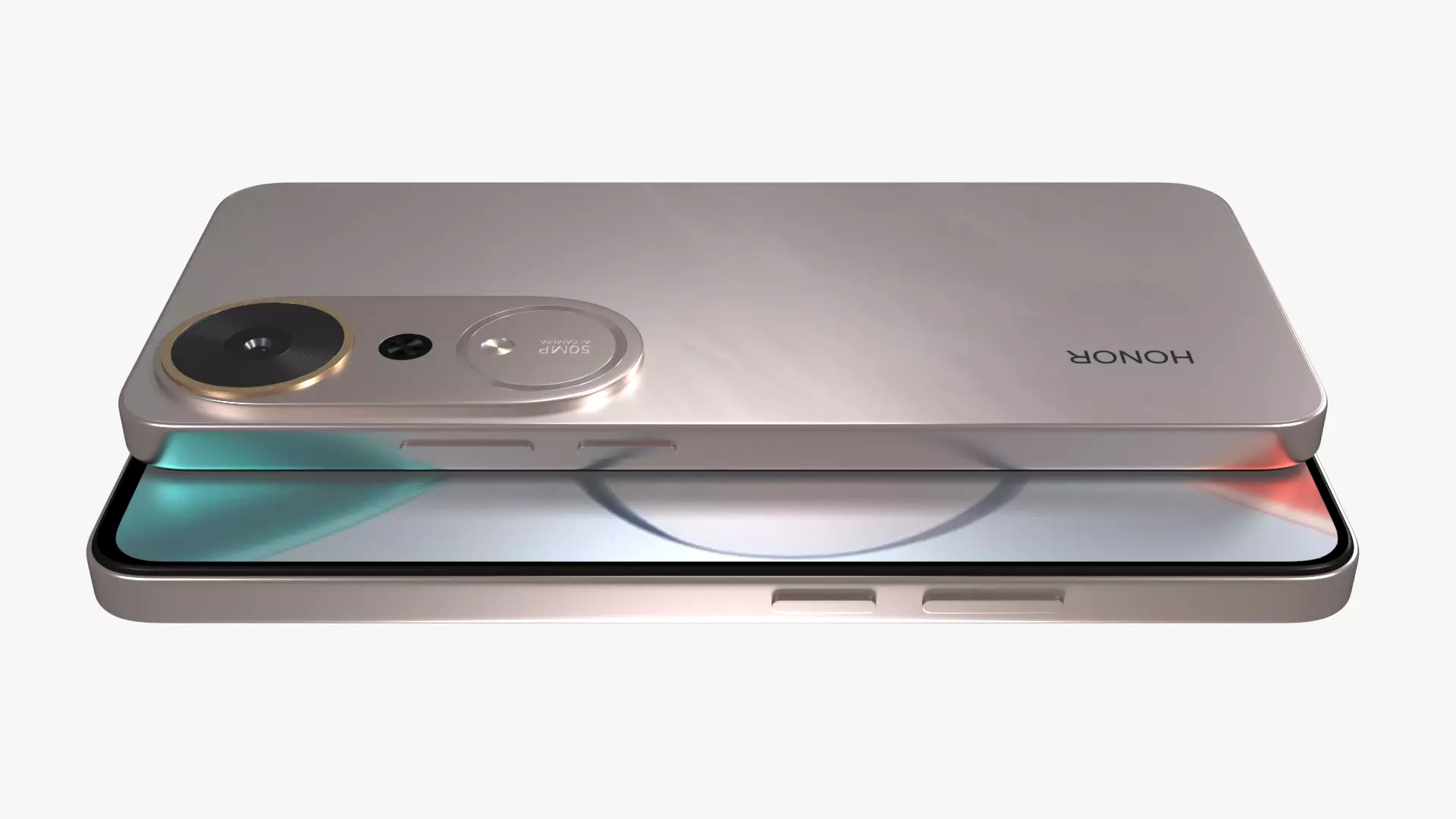 Honor Play 70 Plus Quicksand Pink Low-poly 3D model_3