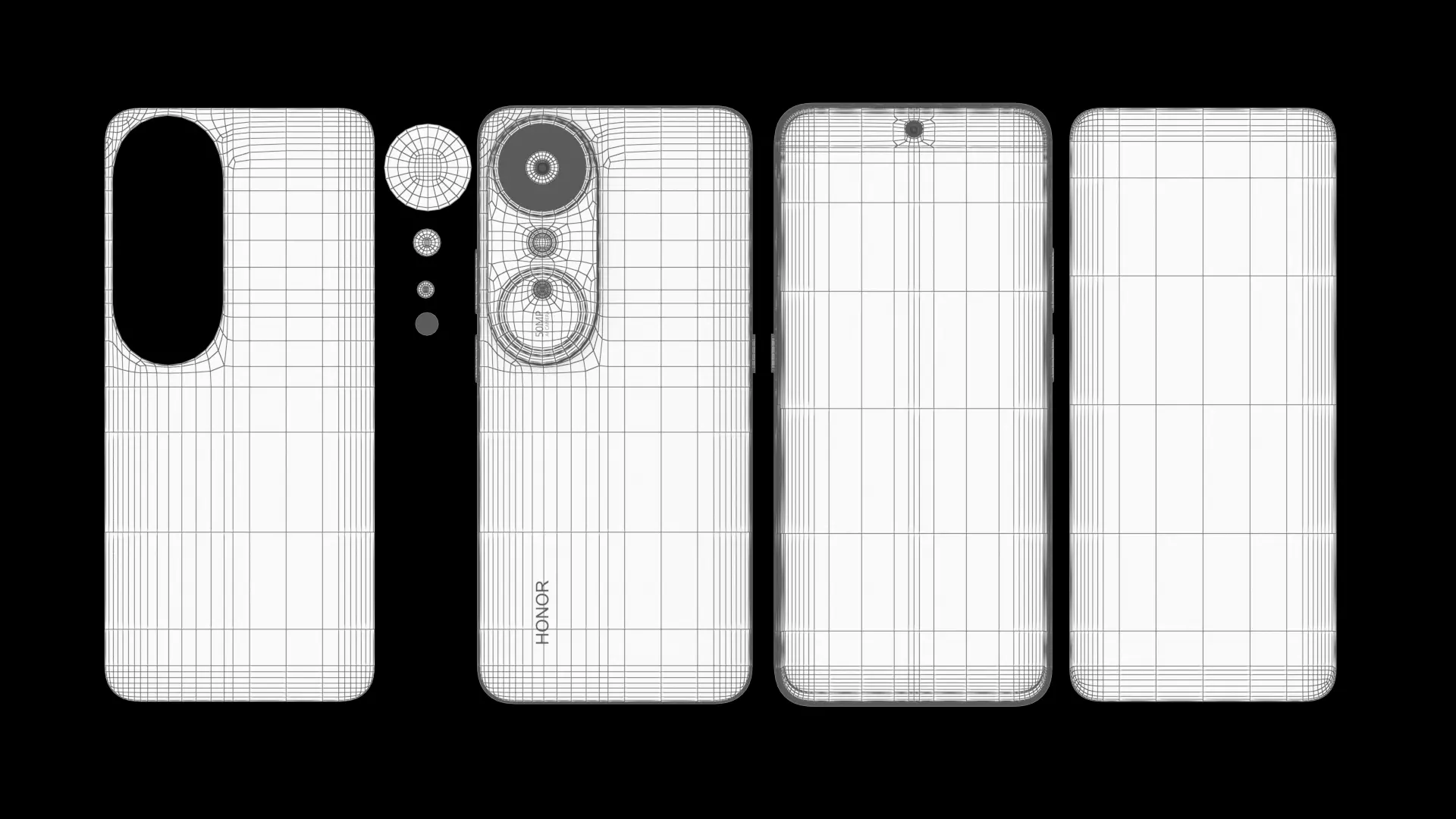 Honor Play 70 Plus Quicksand Pink Low-poly 3D model_6