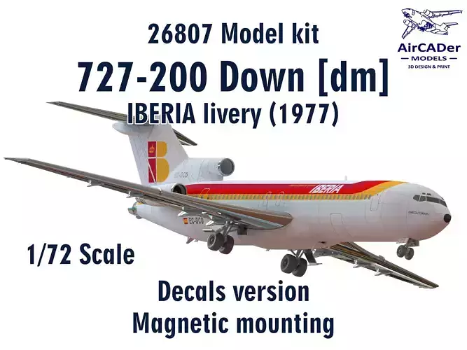 26207 Model kit Boeing 727-200 Down dm