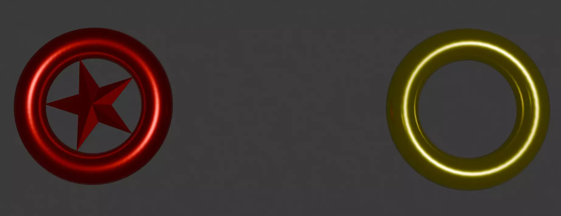 Sonic Ring And Red Star Ring -first model support by buying- Low-poly 3D model_0