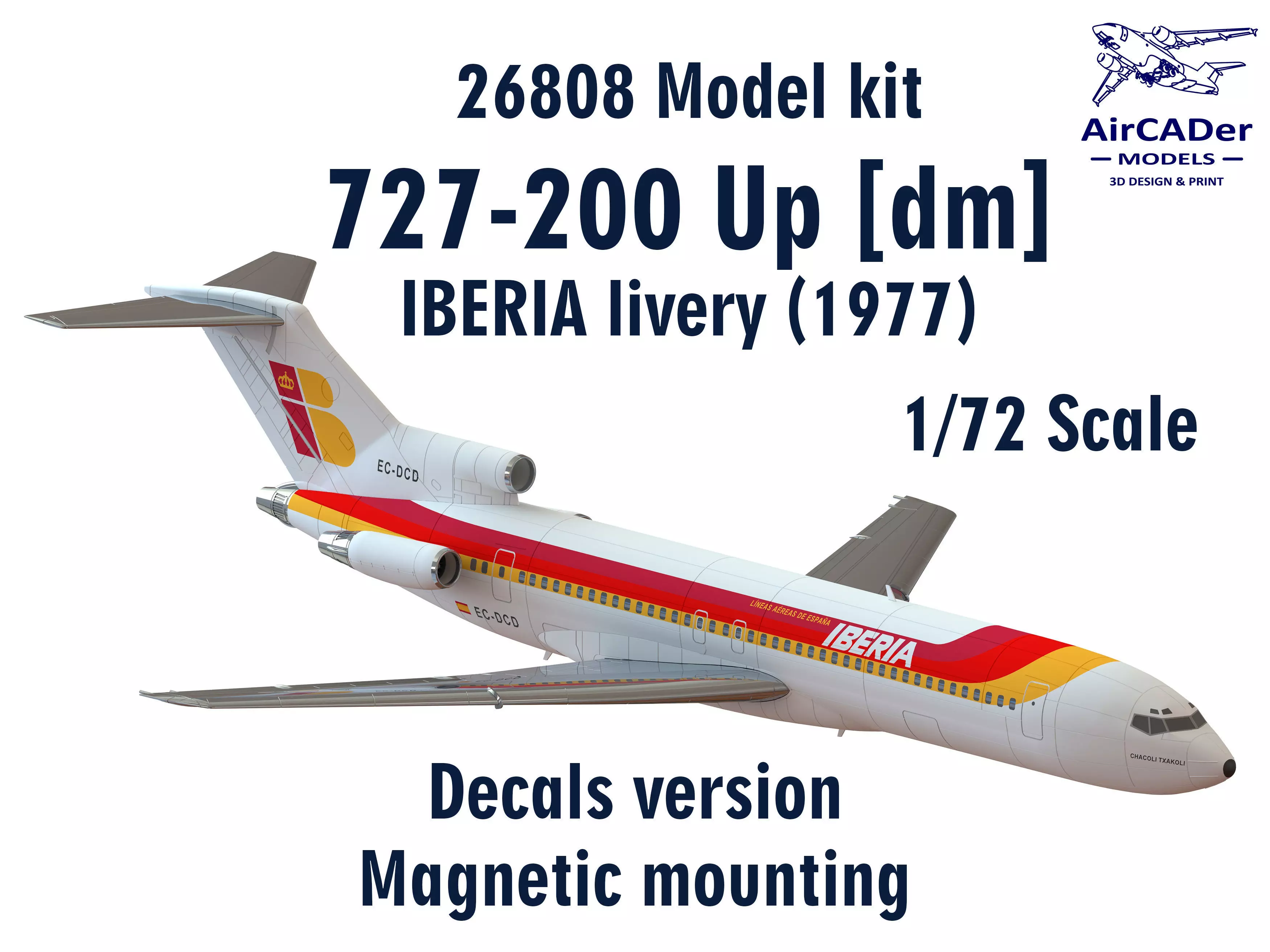 26208 Model kit Boeing 727-200 Up dm 3D print model_0