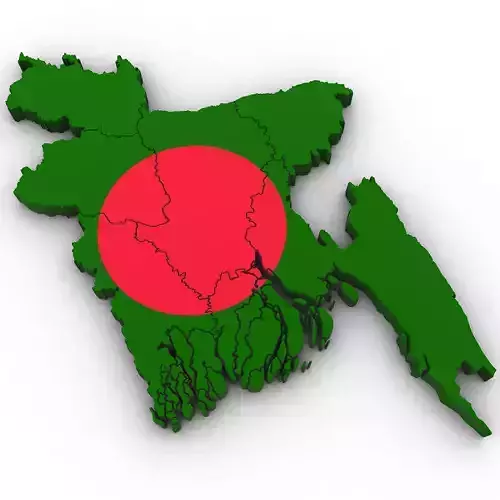 3d Political Map of Bangladesh 3D model
