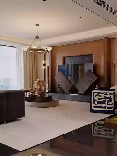 Interior Living Room Scene 