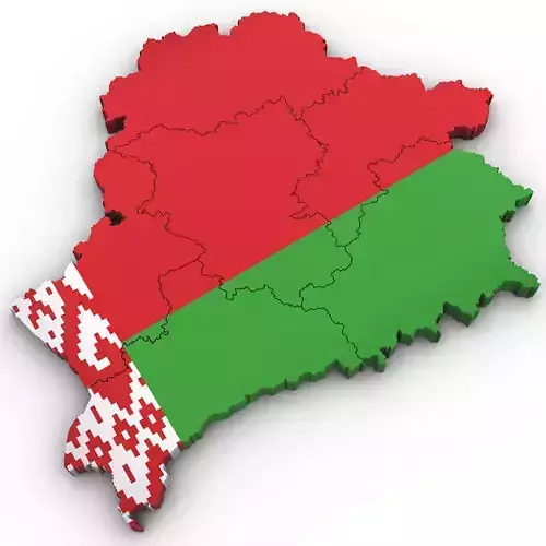 3d Political Map of Belarus
