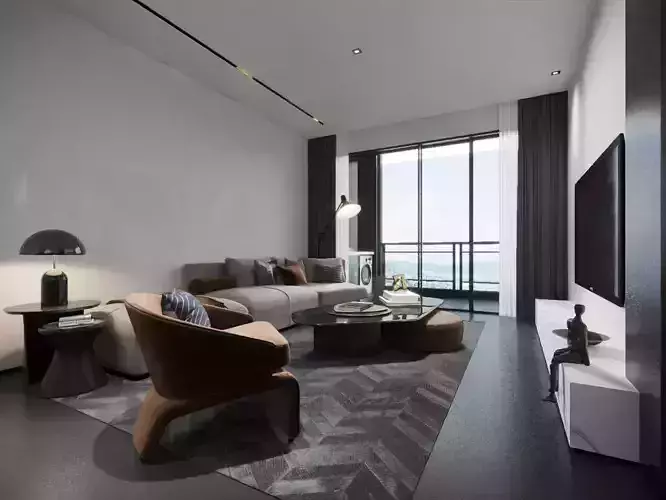 Living room and dining room16 3D model