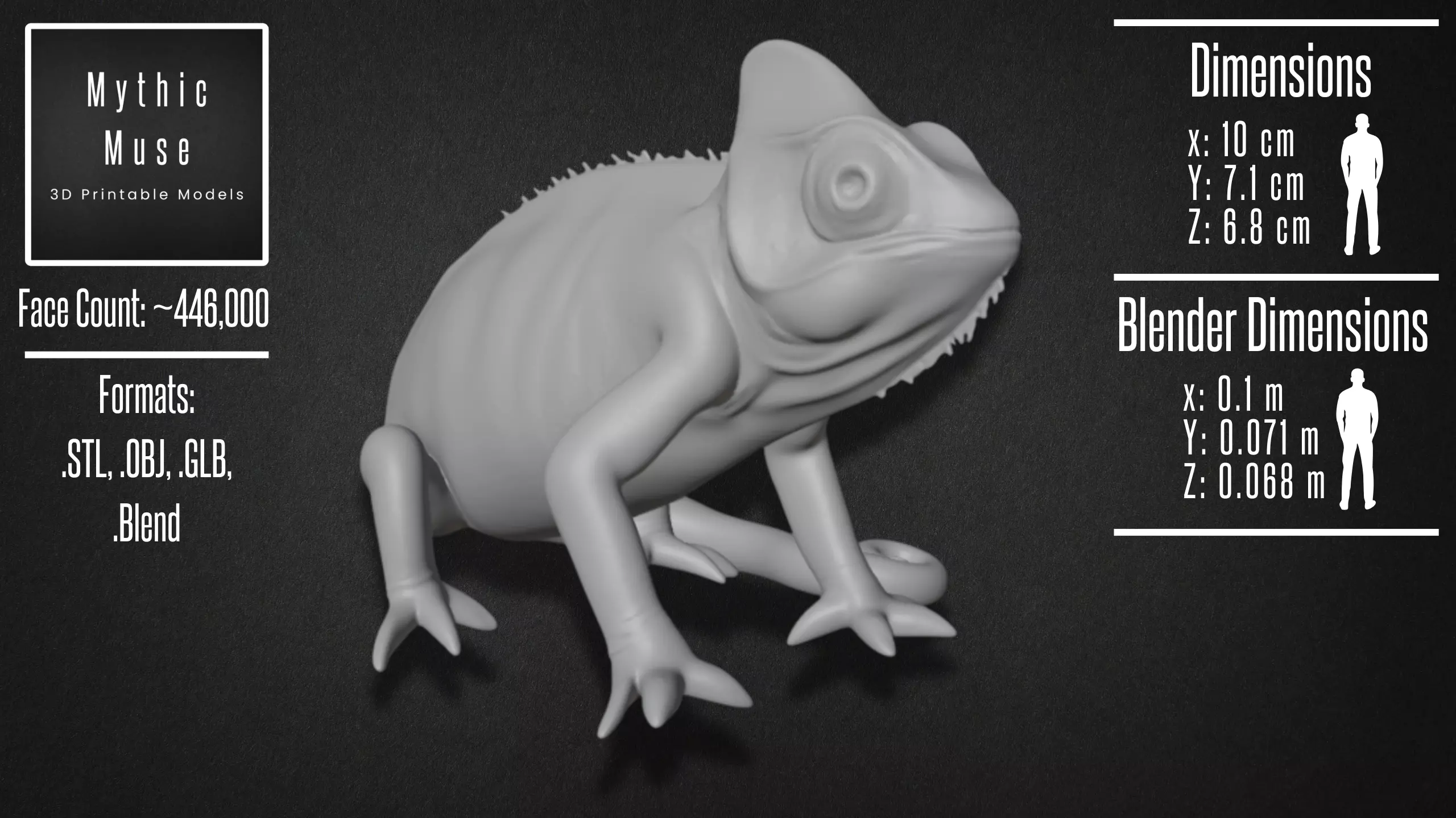 Realistic Chameleon Model 3D model_9