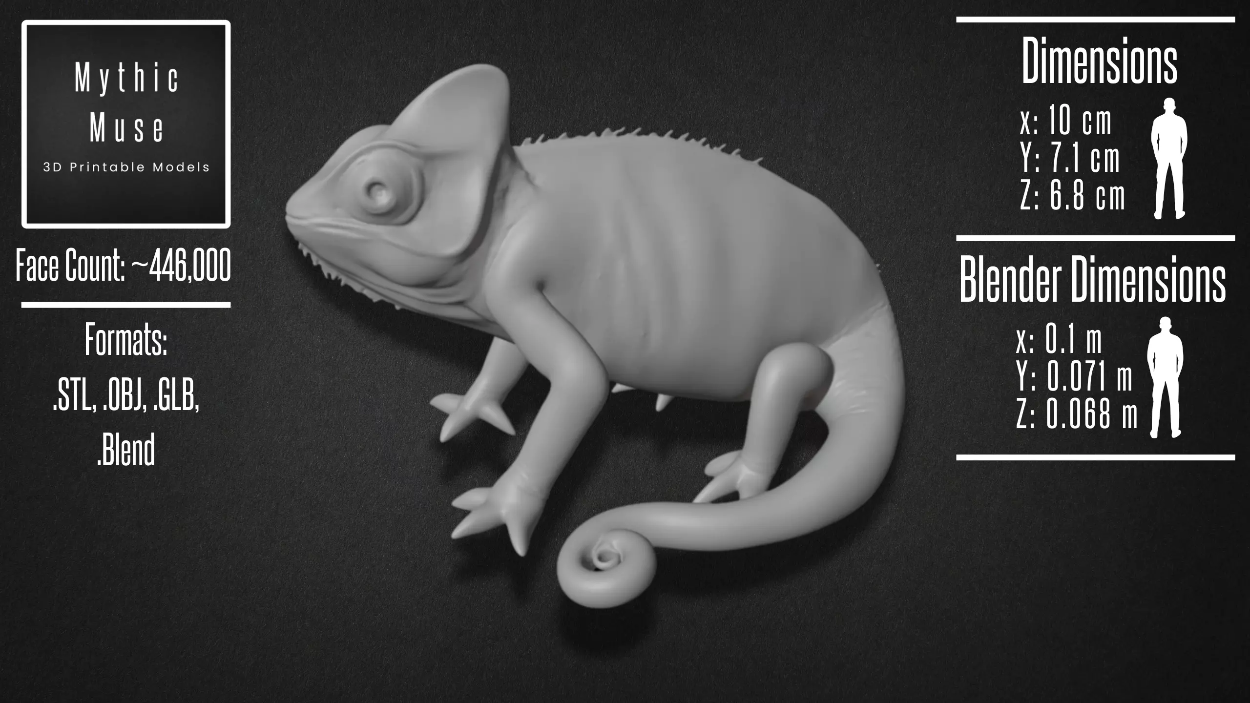 Realistic Chameleon Model 3D model_8