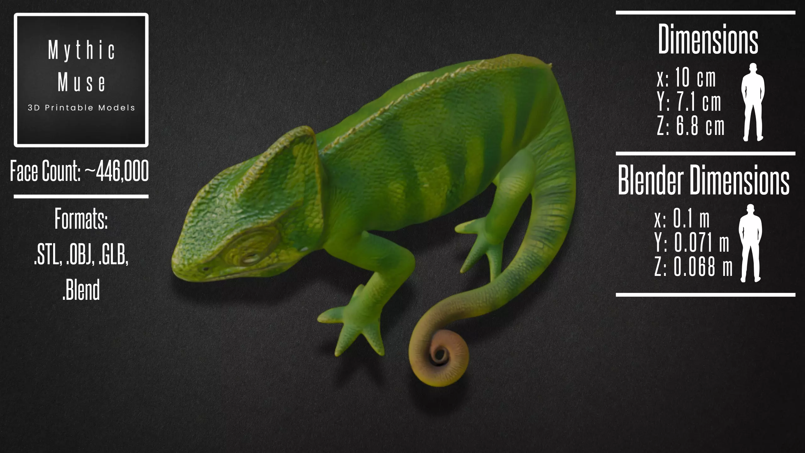 Realistic Chameleon Model 3D model_6