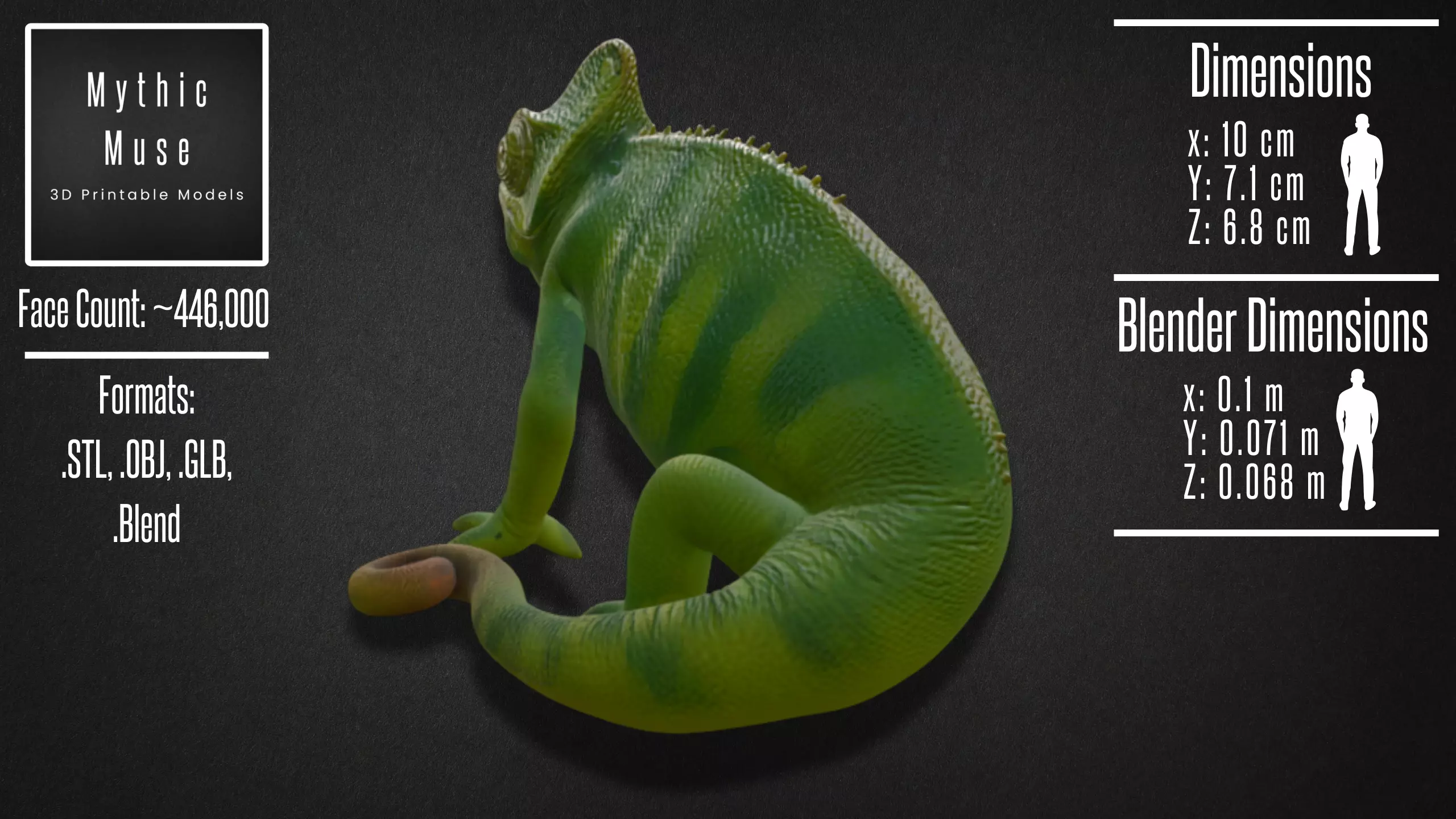 Realistic Chameleon Model 3D model_3