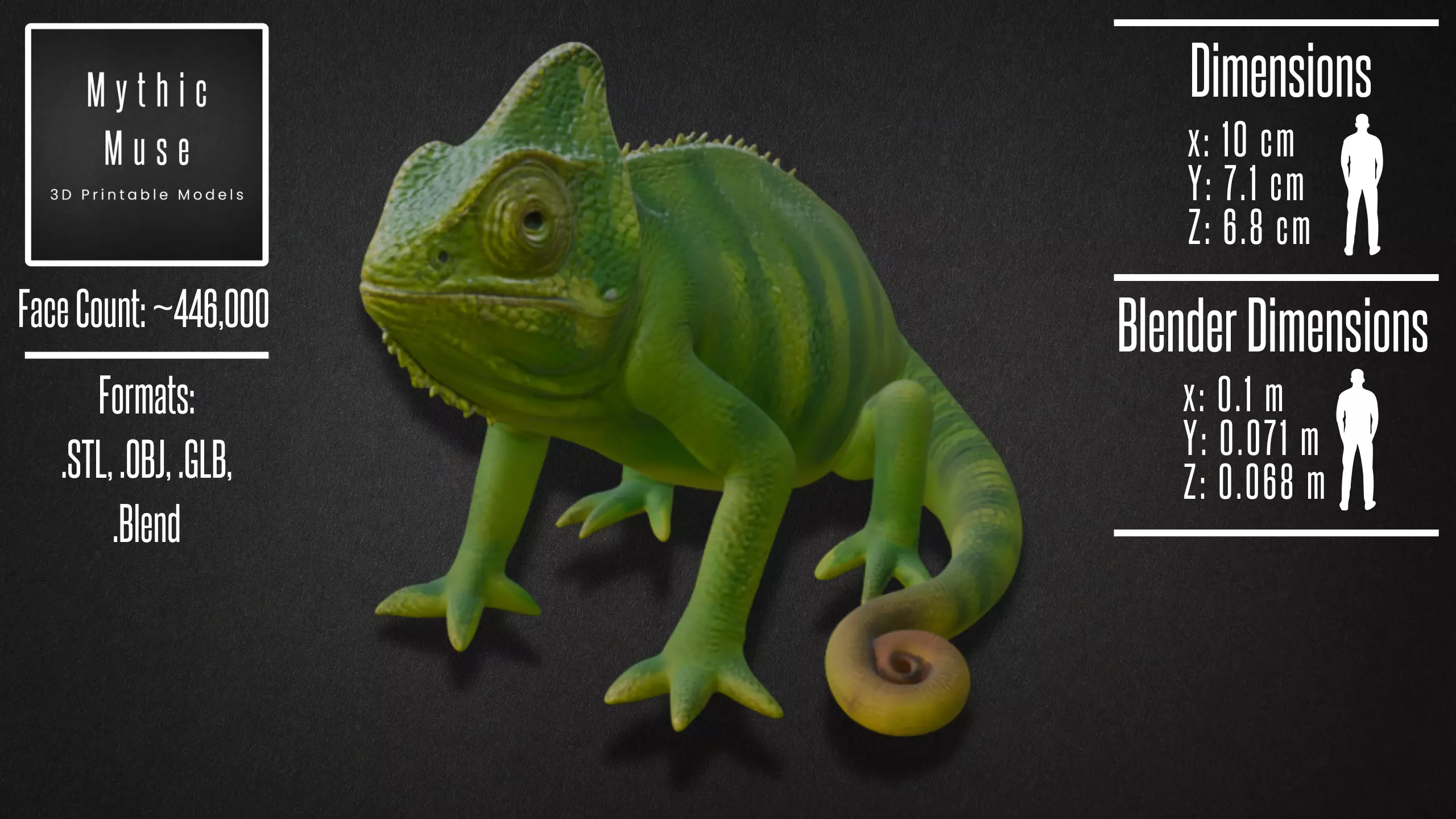 Realistic Chameleon Model 3D model_1