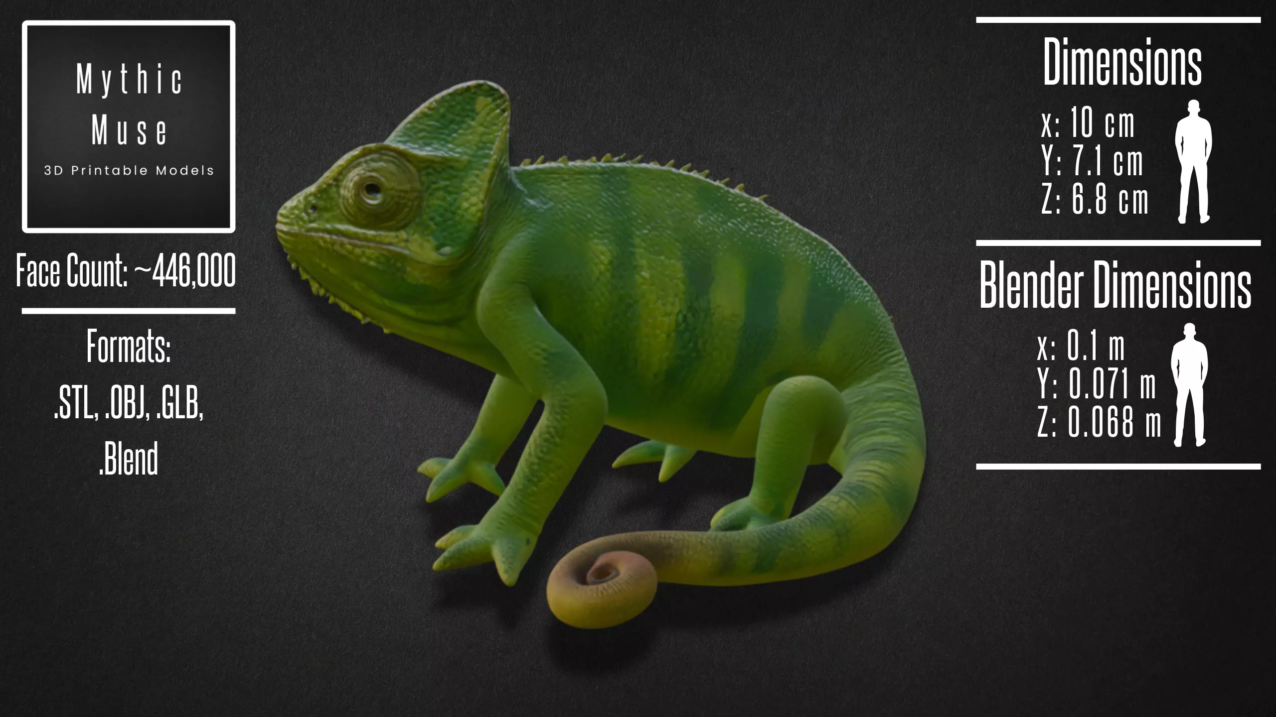 Realistic Chameleon Model 3D model_2