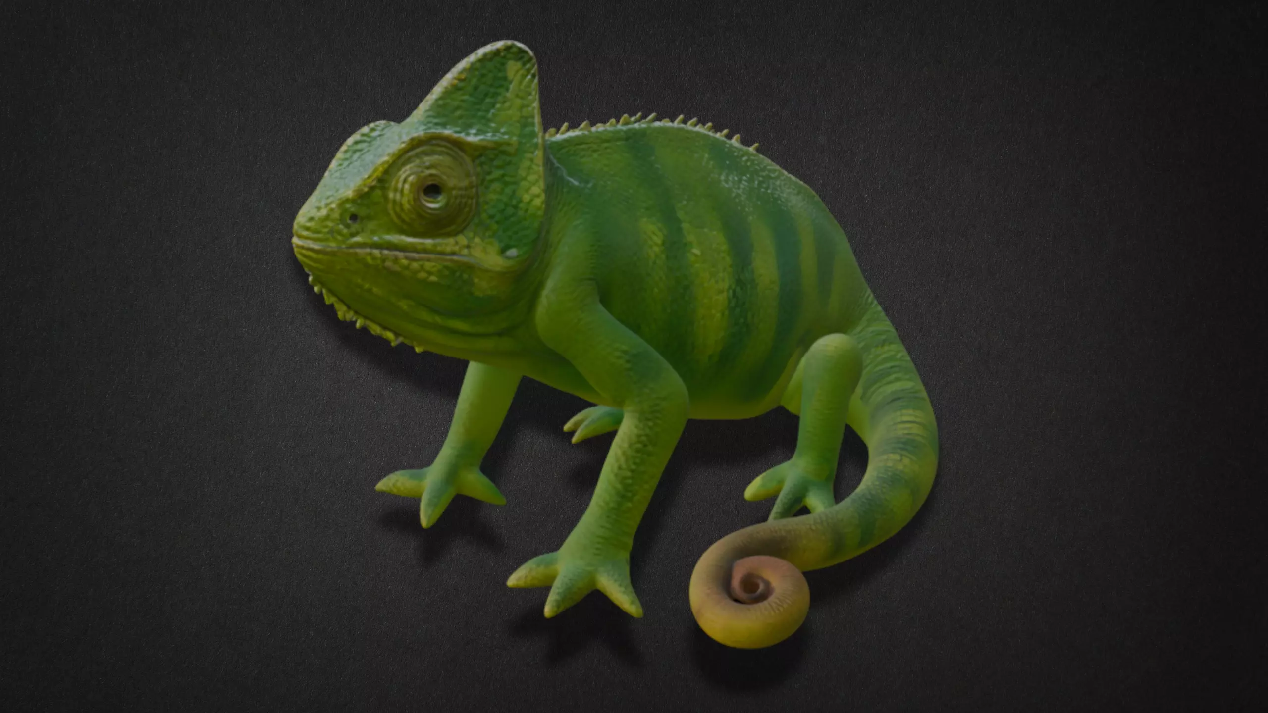 Realistic Chameleon Model 3D model_0