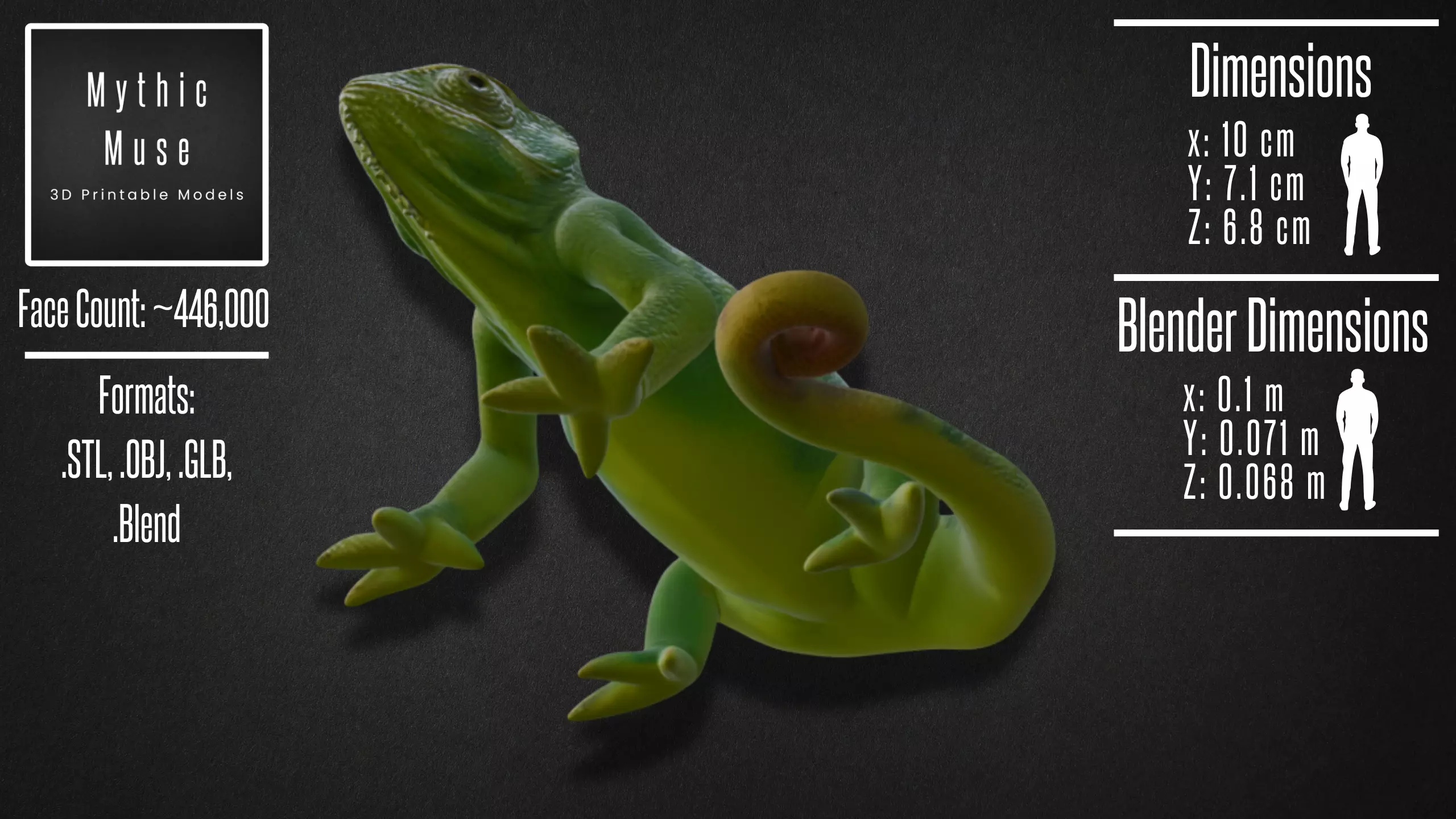 Realistic Chameleon Model 3D model_7