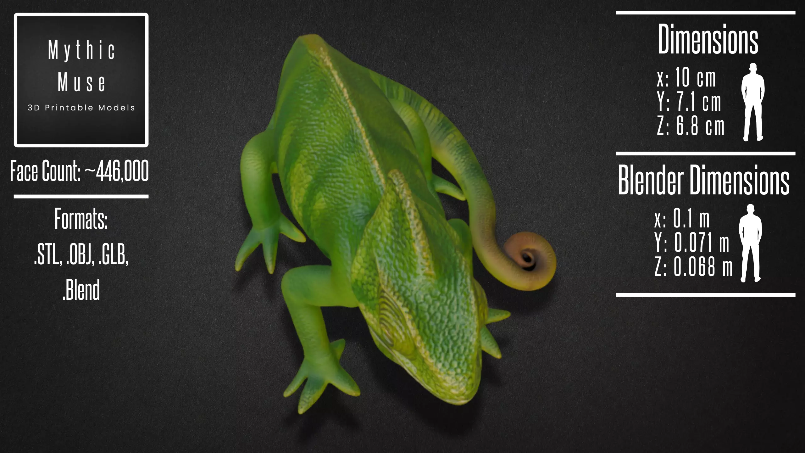 Realistic Chameleon Model 3D model_5