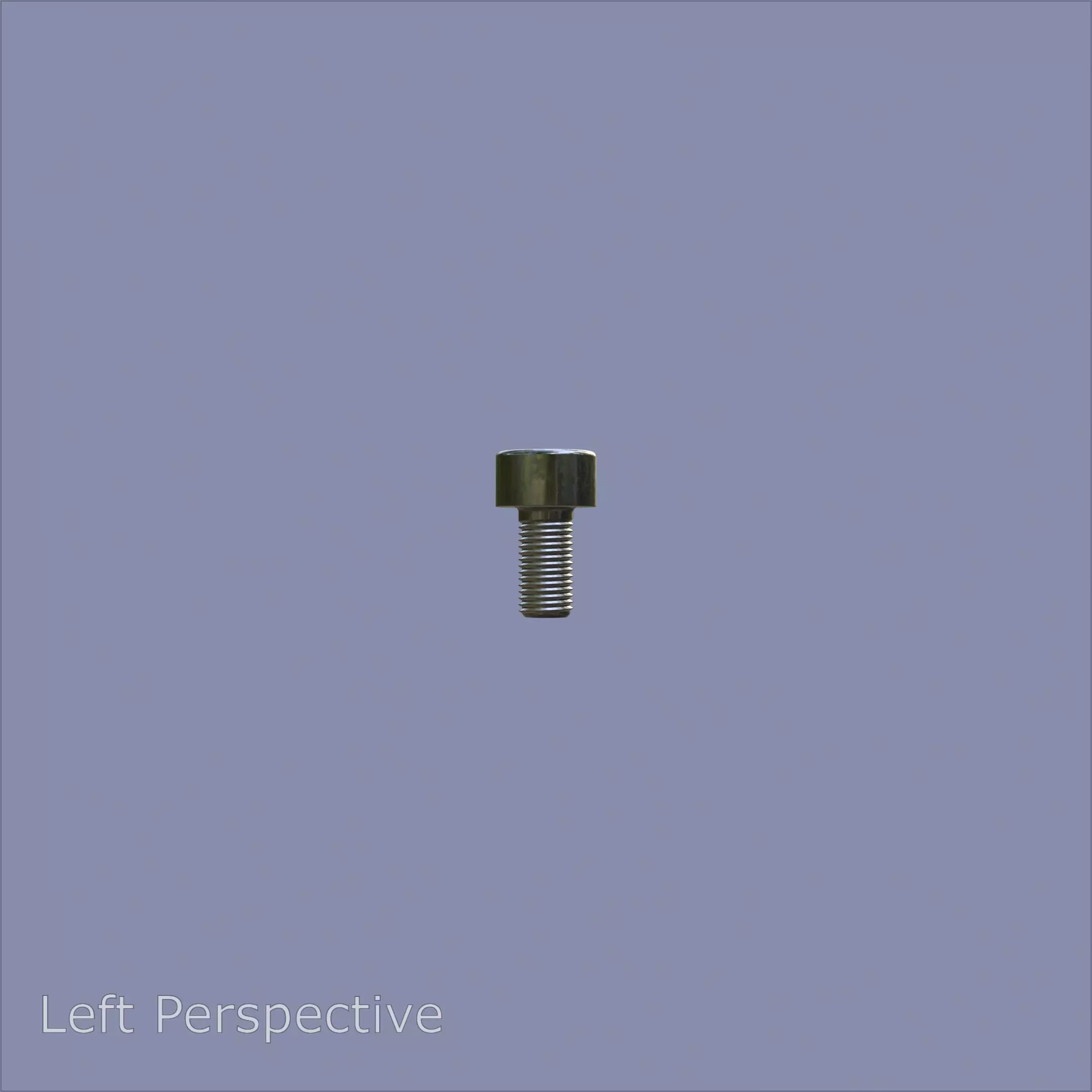 Steel Stained M3 Bolt Allen Cap with PBR 4K Textures 3D model_3