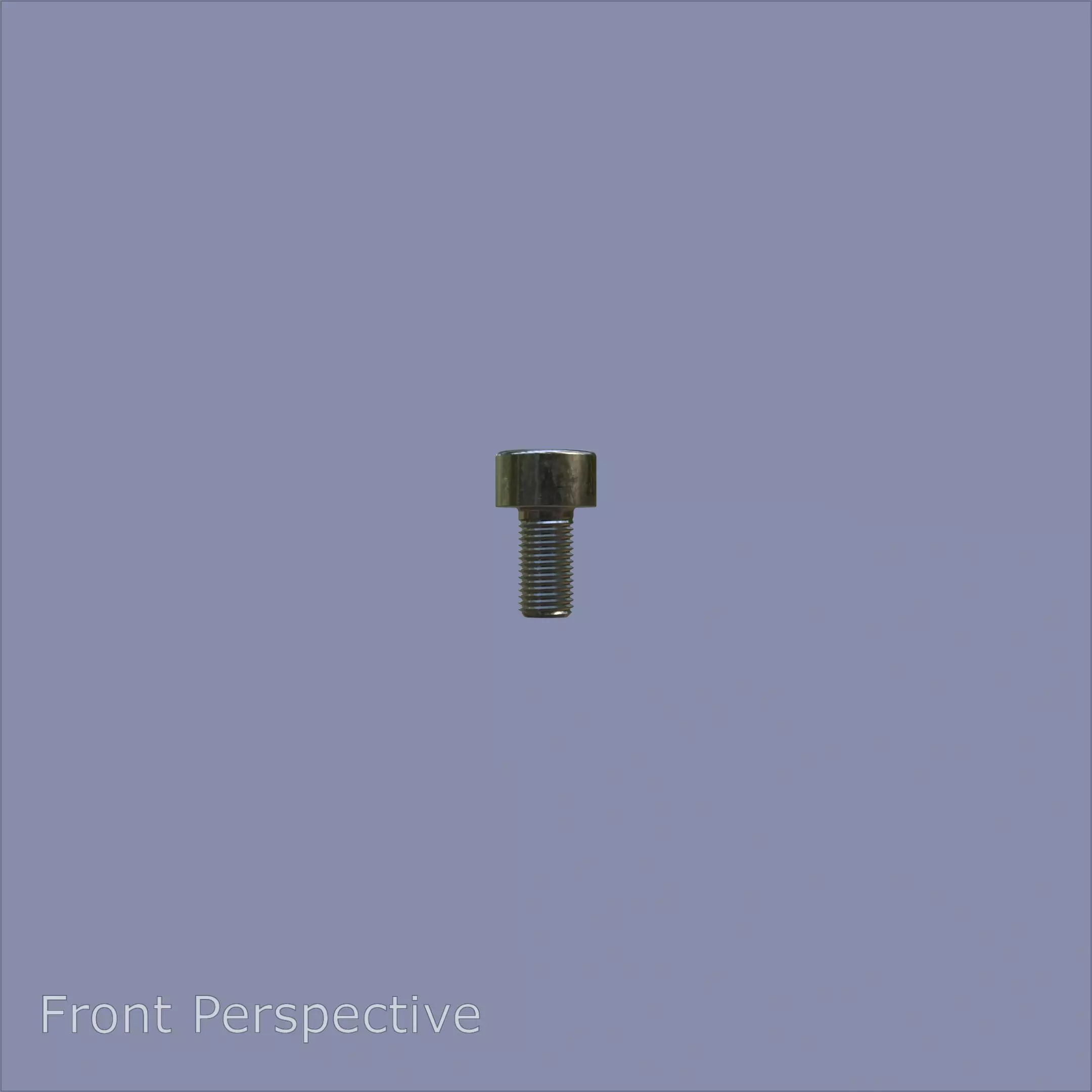 Steel Stained M3 Bolt Allen Cap with PBR 4K Textures 3D model_1