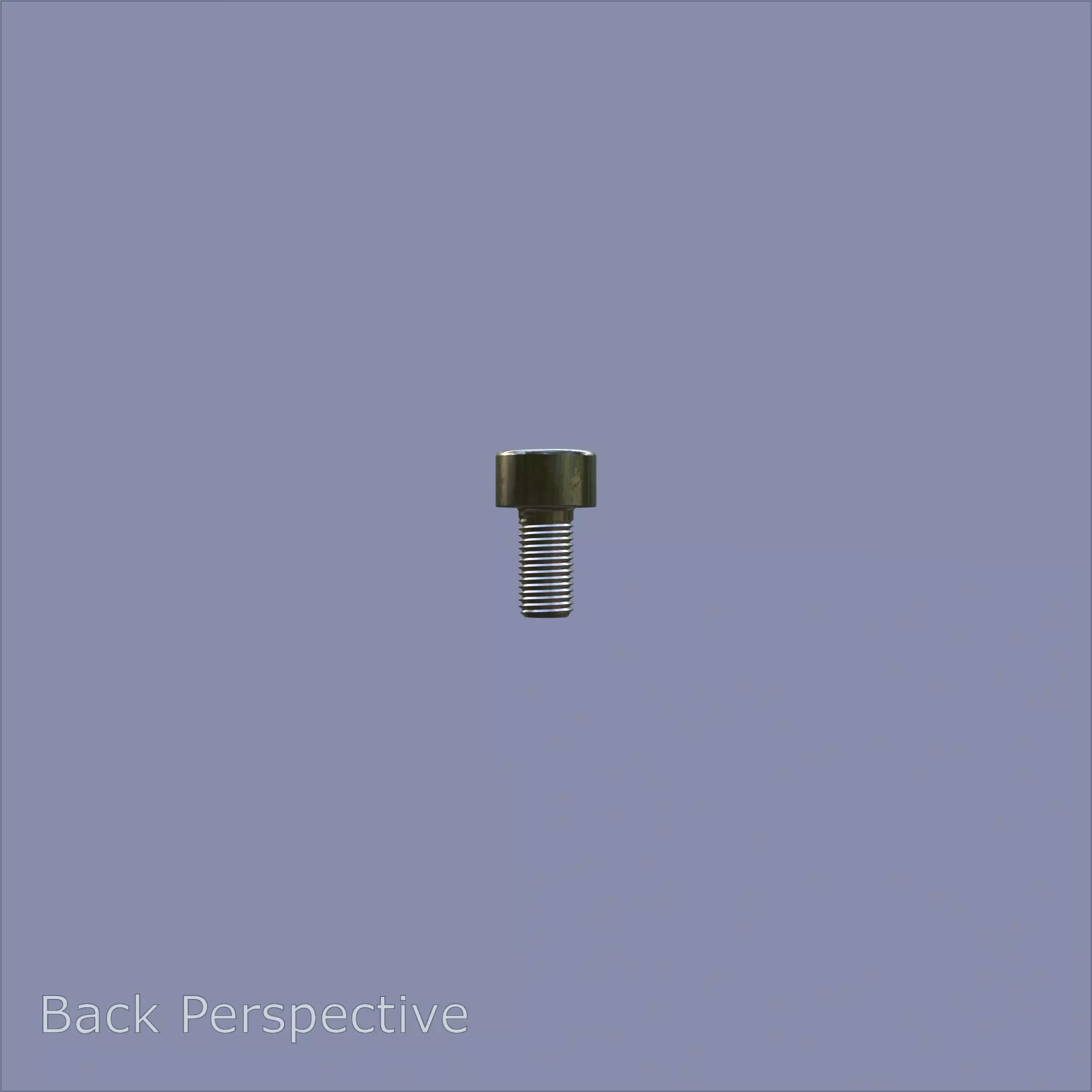 Steel Stained M3 Bolt Allen Cap with PBR 4K Textures 3D model_2