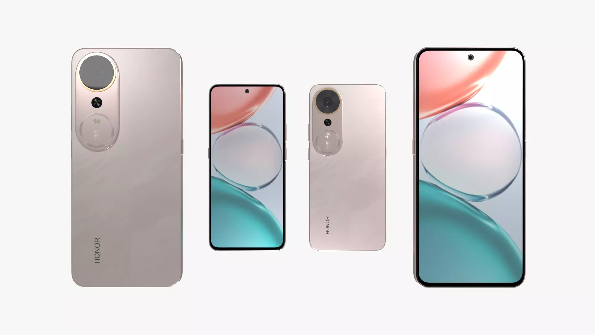 Honor Play 70 Plus All Color Low-poly 3D model_8