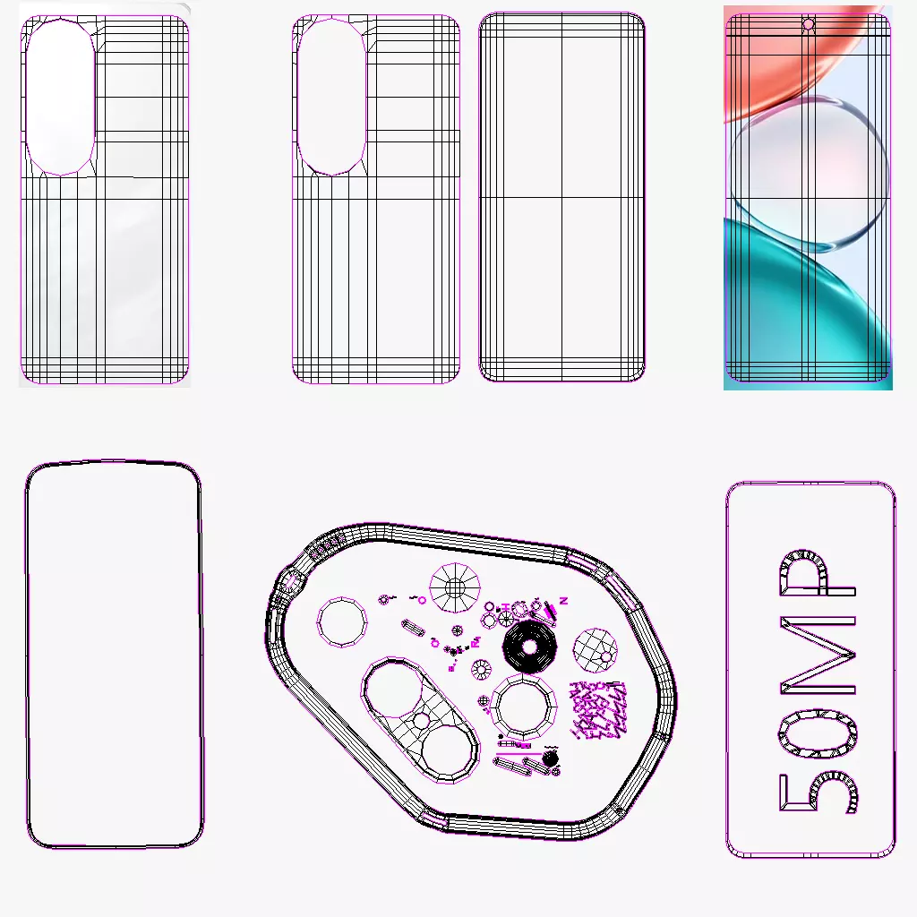 Honor Play 70 Plus All Color Low-poly 3D model_26