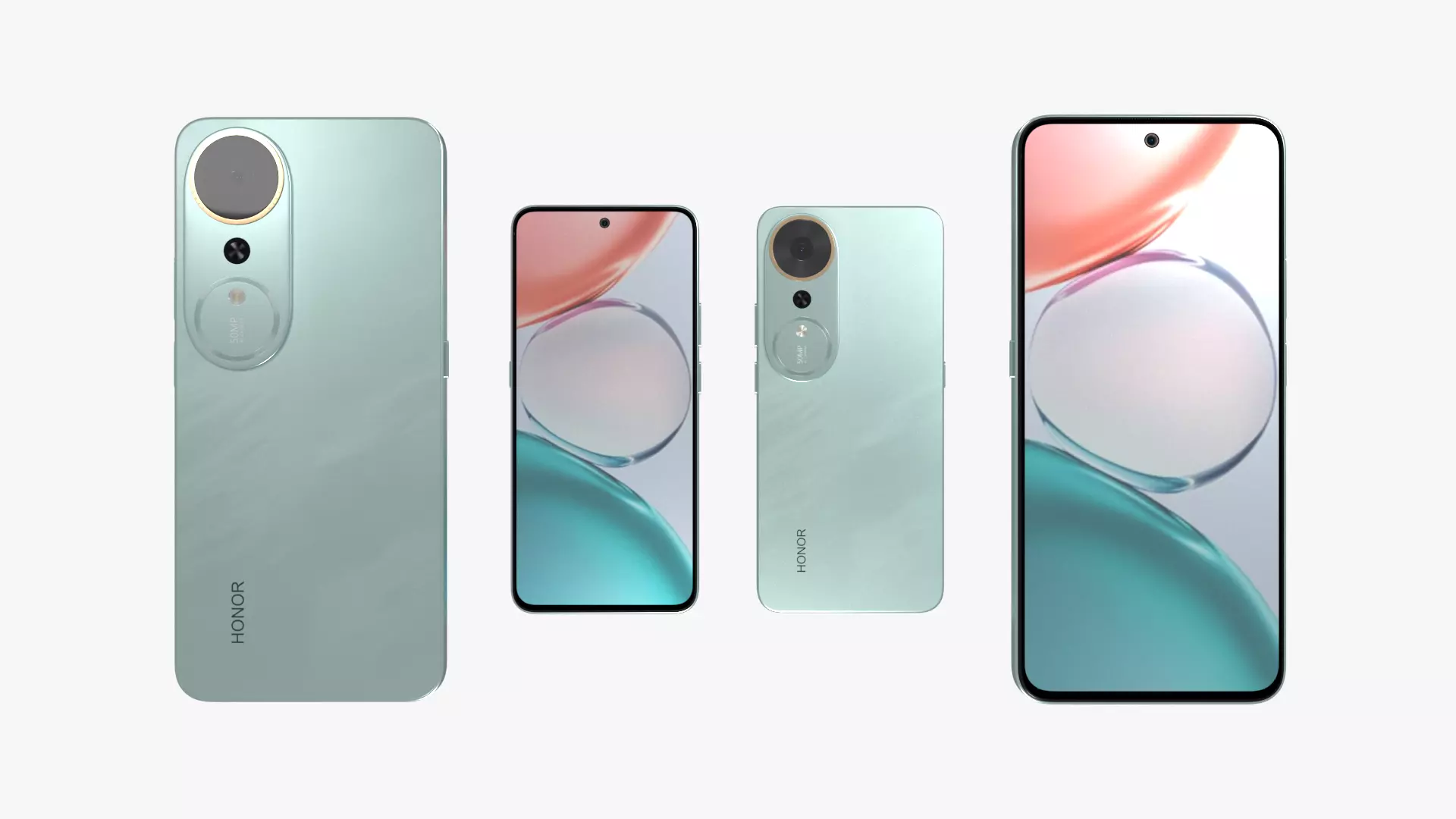 Honor Play 70 Plus All Color Low-poly 3D model_16