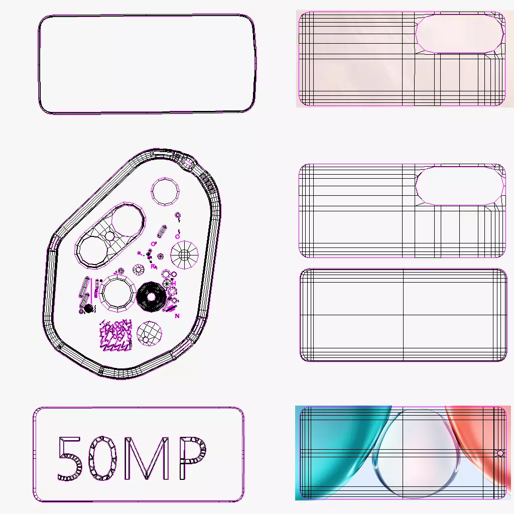 Honor Play 70 Plus All Color Low-poly 3D model_25