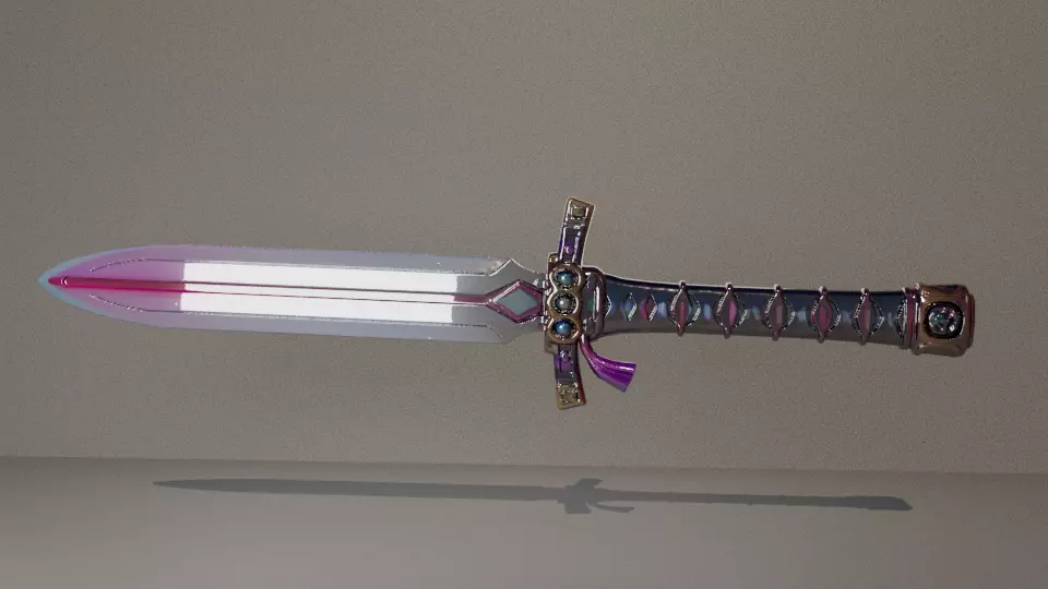  Powerful and Beautiful 3D Sword Model 3D model_0