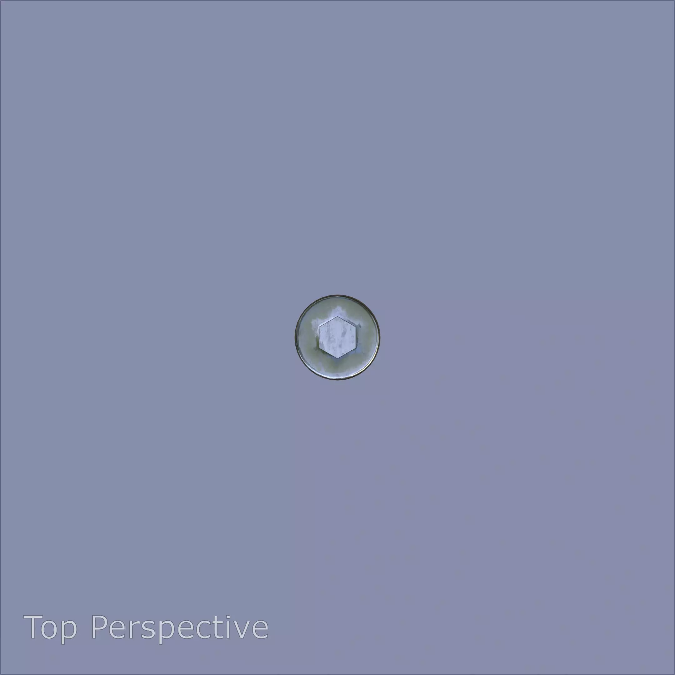 Steel Stained M4 Bolt Allen Cap with PBR 4K Textures 3D model_6