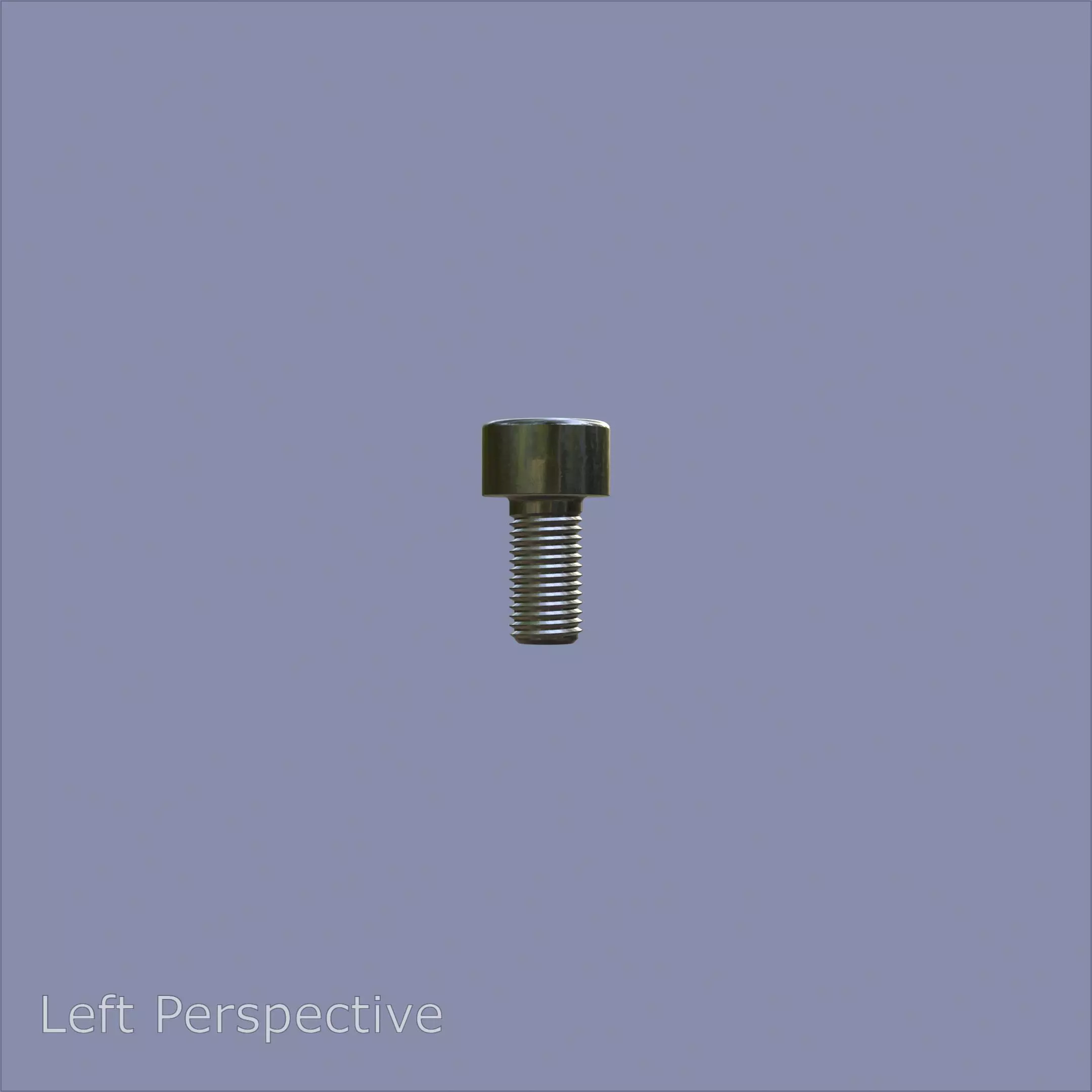 Steel Stained M4 Bolt Allen Cap with PBR 4K Textures 3D model_3