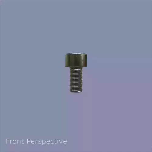 Steel Stained M5 Bolt Allen Cap with PBR 4K Textures 3D model 2
