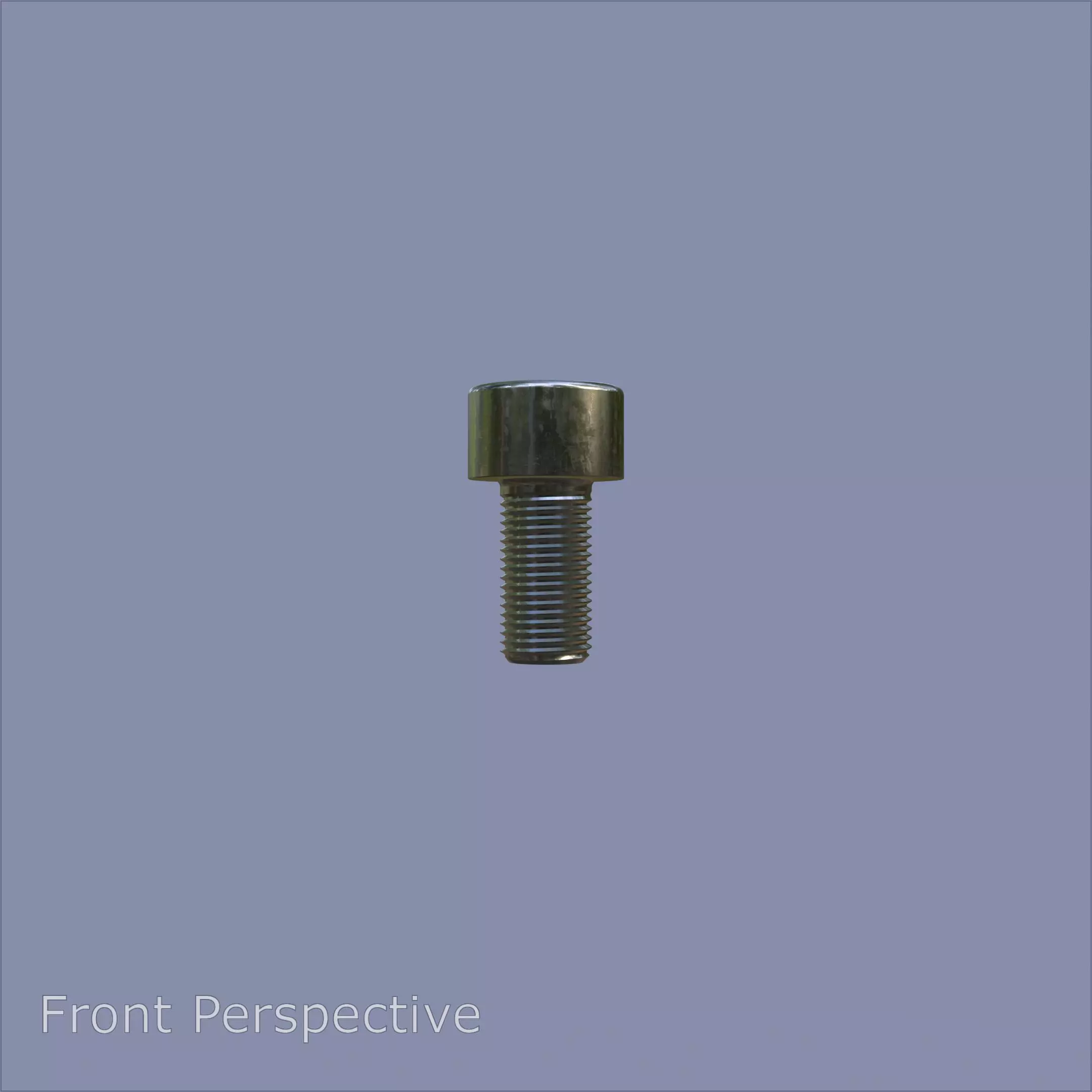 Steel Stained M5 Bolt Allen Cap with PBR 4K Textures 3D model_1
