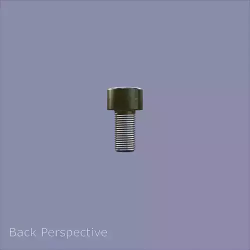 Steel Stained M5 Bolt Allen Cap with PBR 4K Textures 3D model 3