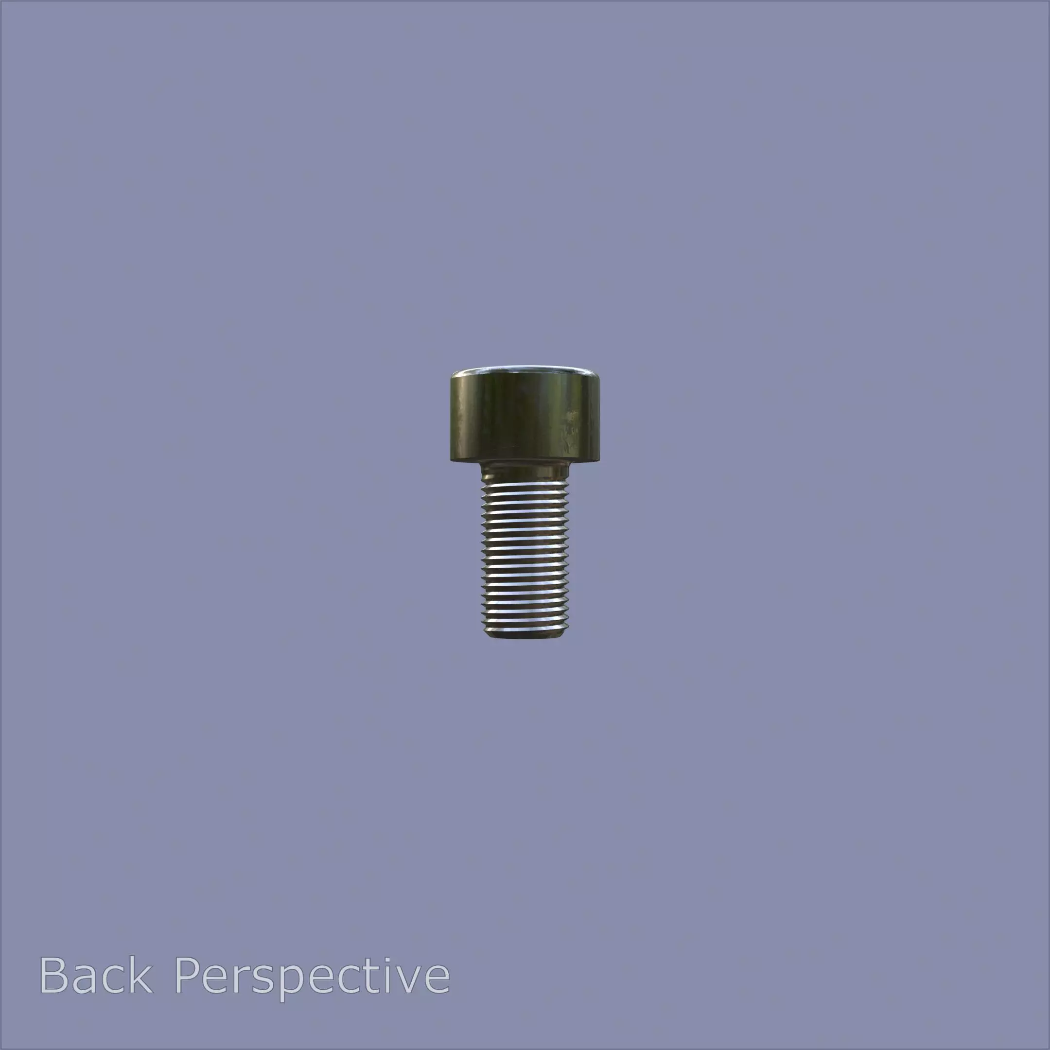 Steel Stained M5 Bolt Allen Cap with PBR 4K Textures 3D model_2