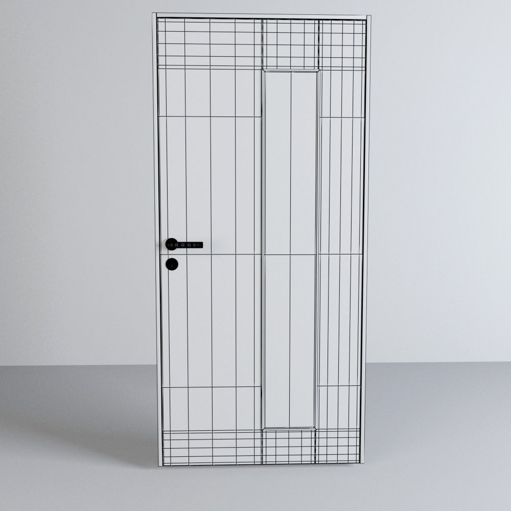 Modern Office Door - A01 3D model_5