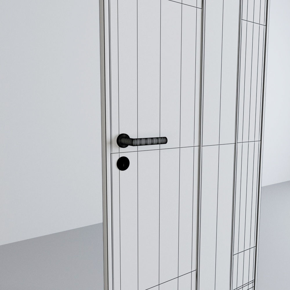 Modern Office Door - A01 3D model_7