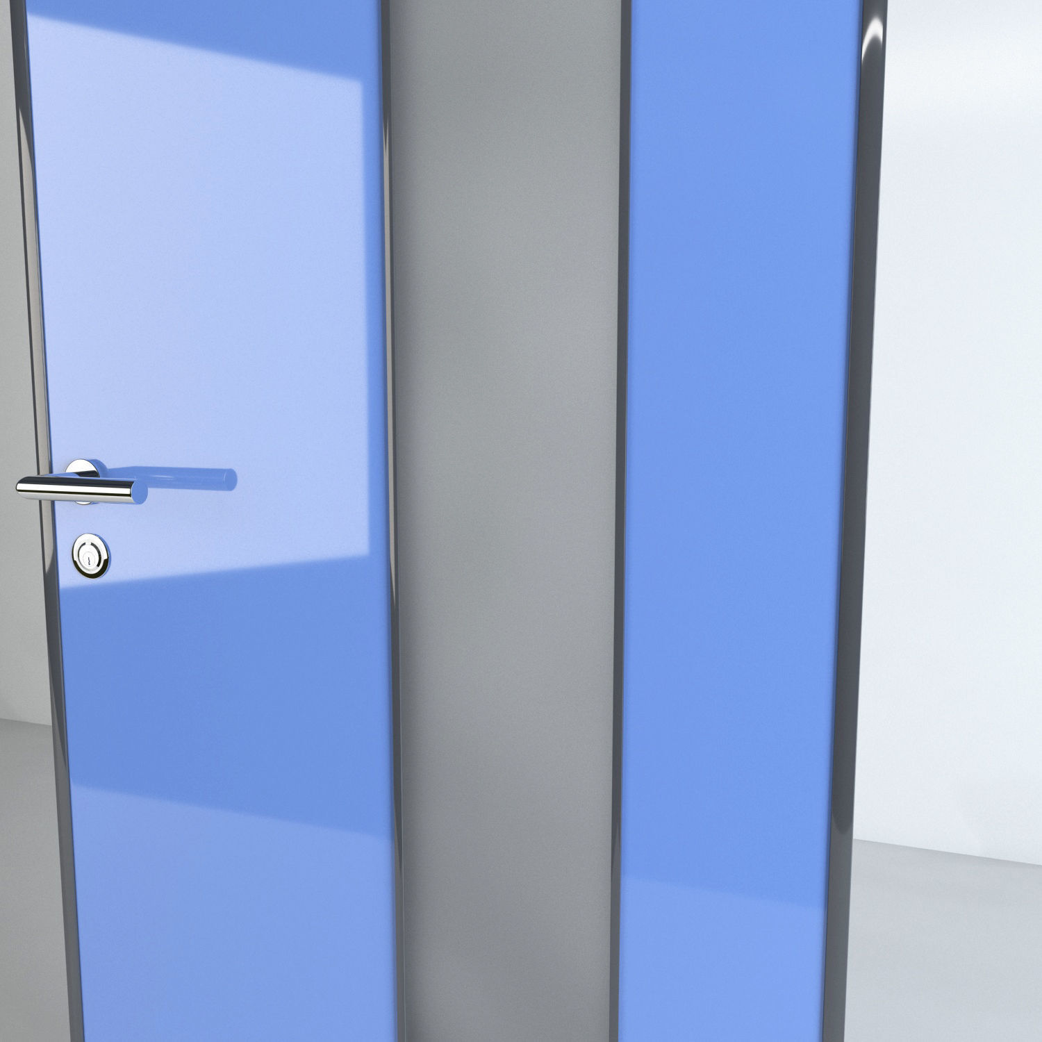 Modern Office Door - A01 3D model_4