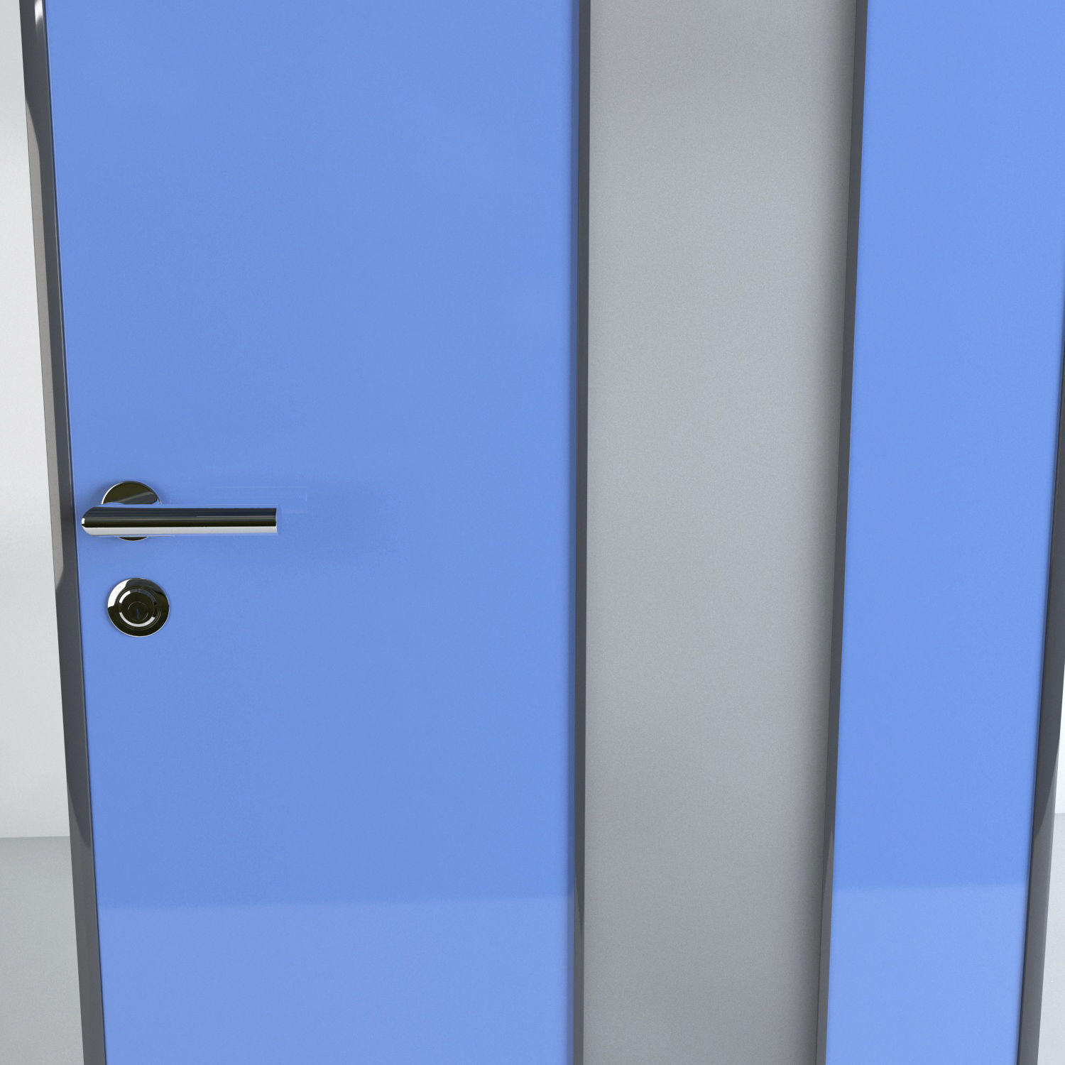 Modern Office Door - A01 3D model_3