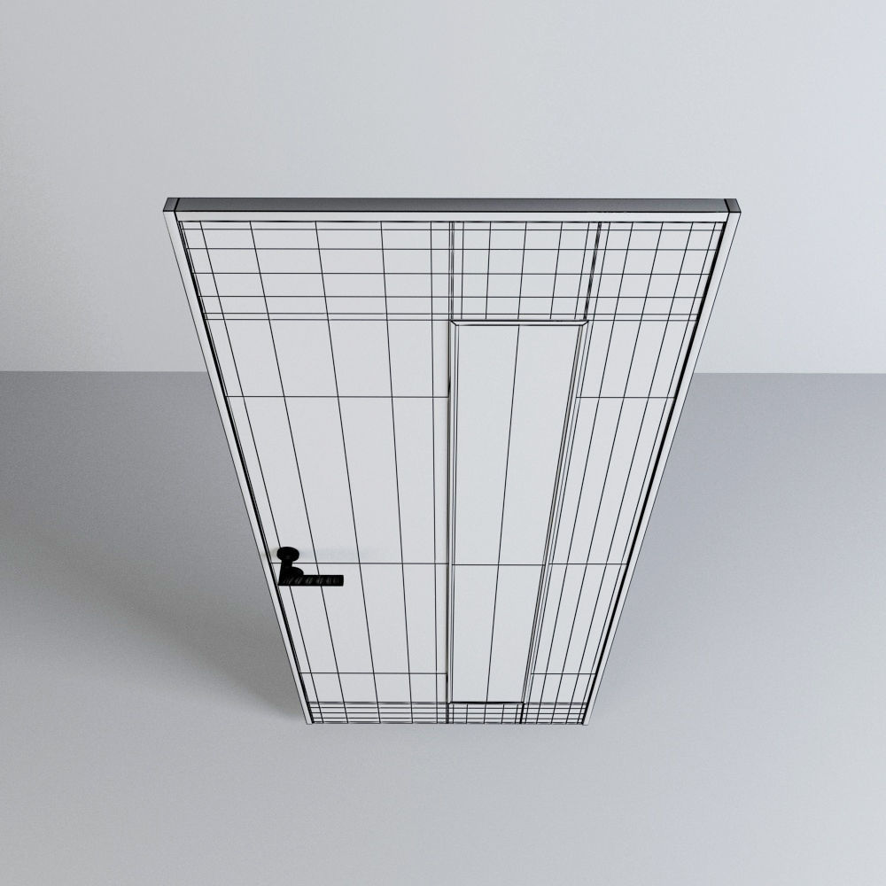 Modern Office Door - A01 3D model_8