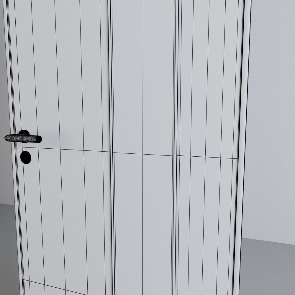 Modern Office Door - A01 3D model_9