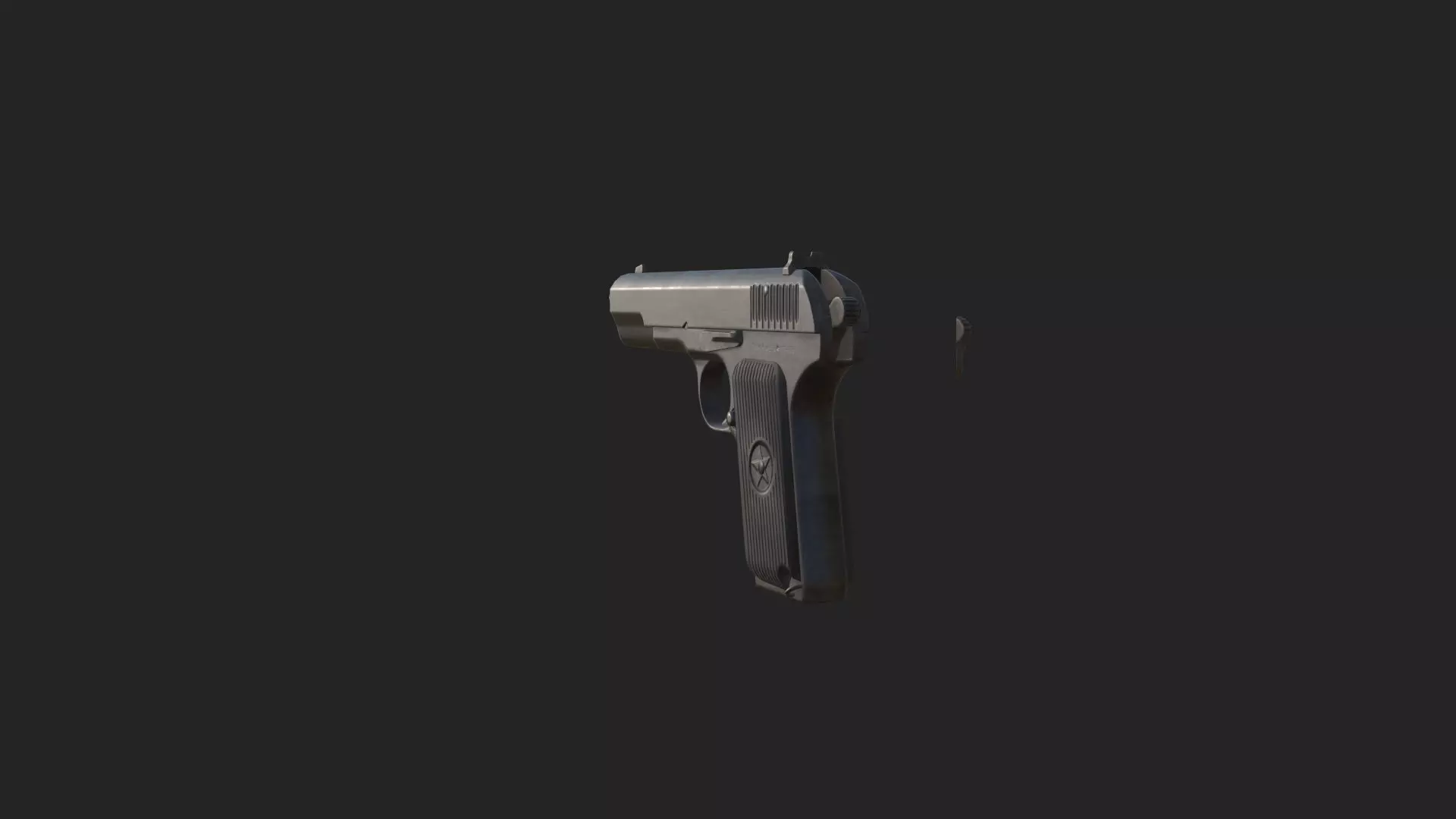 Pistol 3D Model 017 Low-poly 3D model_3