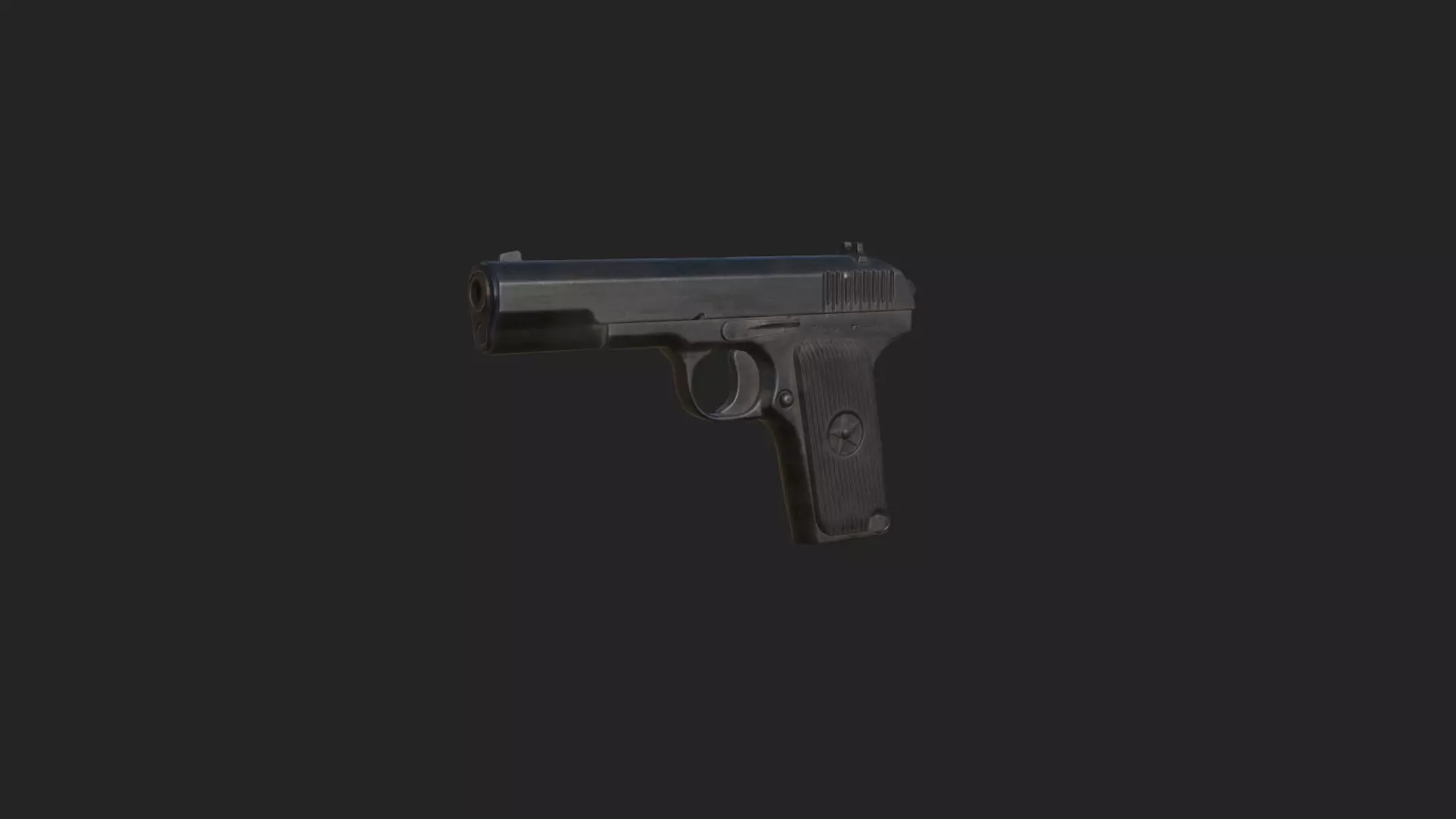 Pistol 3D Model 017 Low-poly 3D model_0