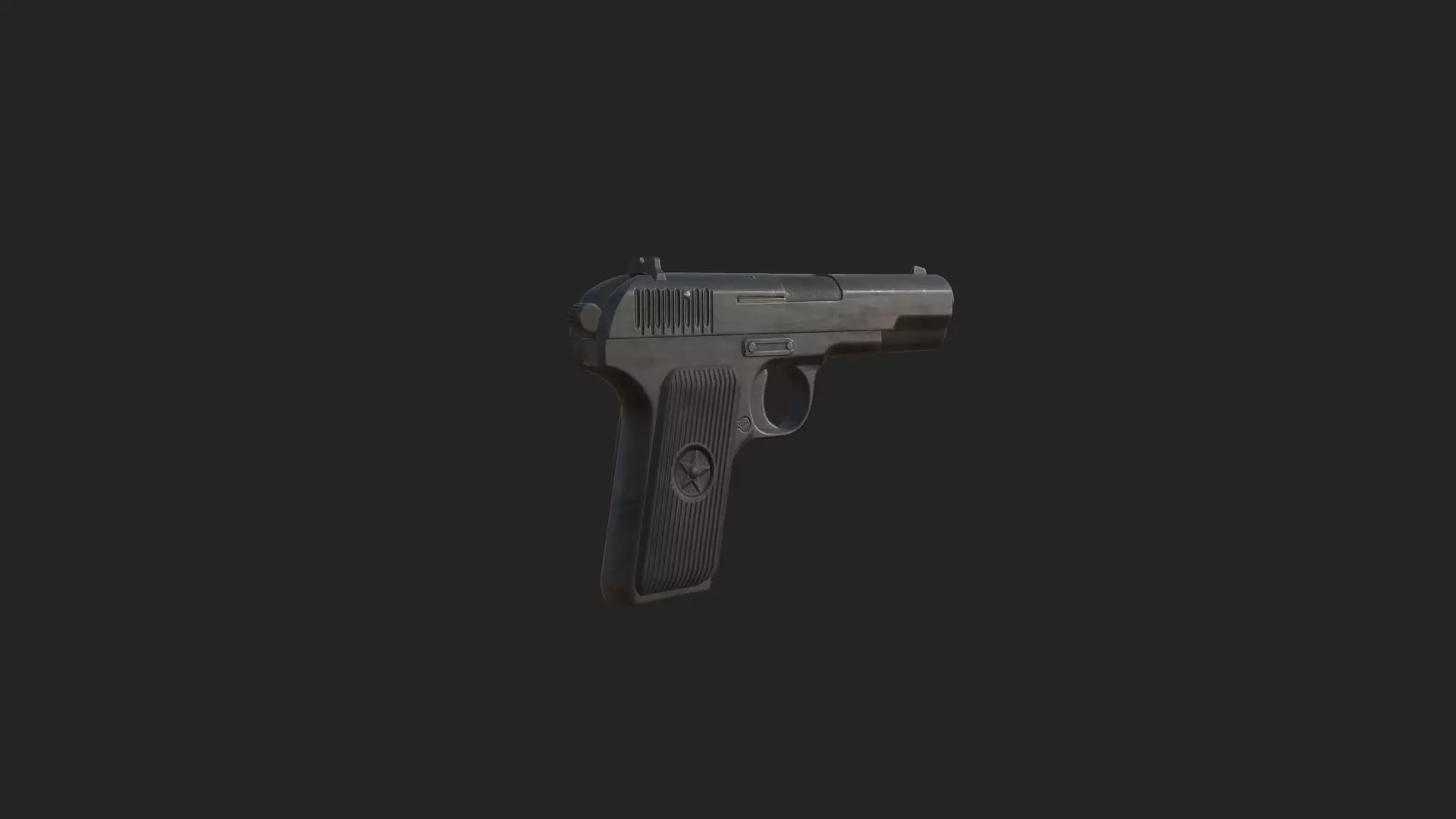 Pistol 3D Model 017 Low-poly 3D model_5