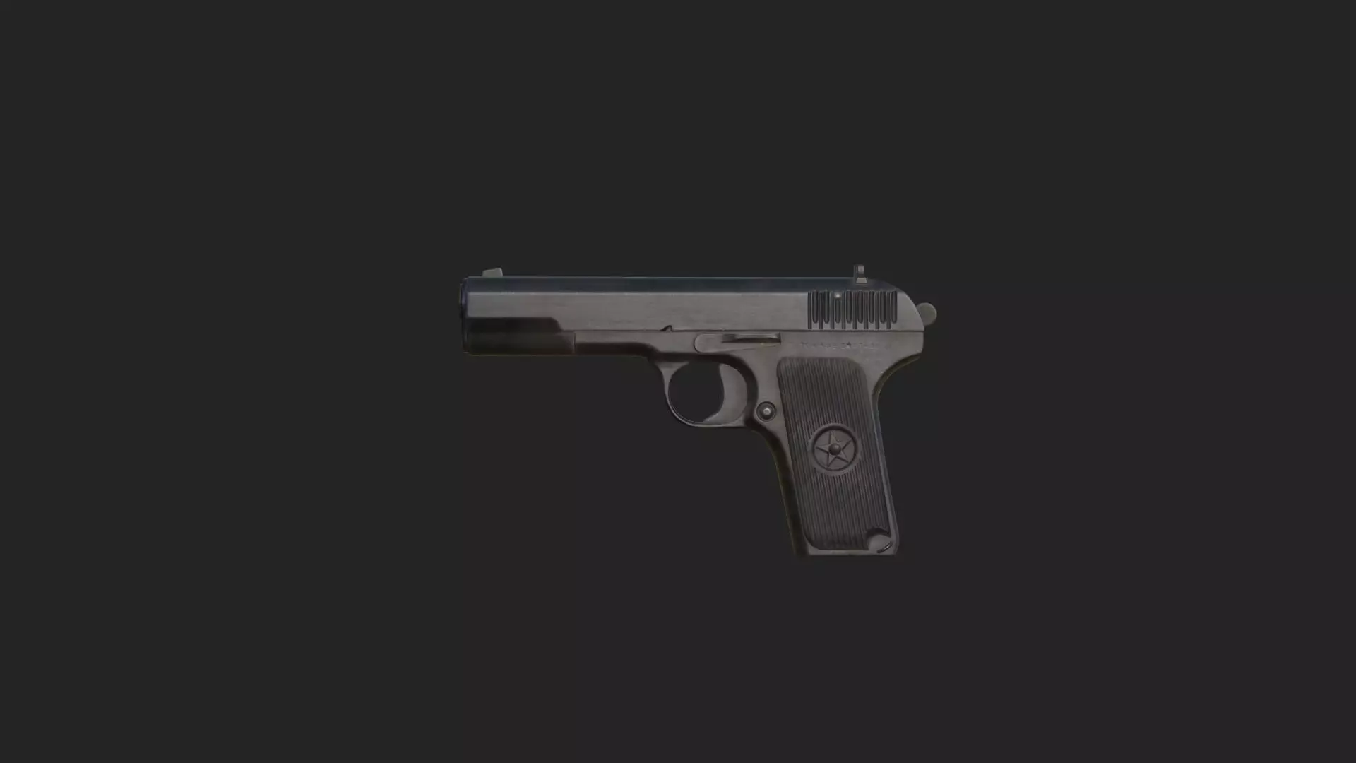 Pistol 3D Model 017 Low-poly 3D model_1