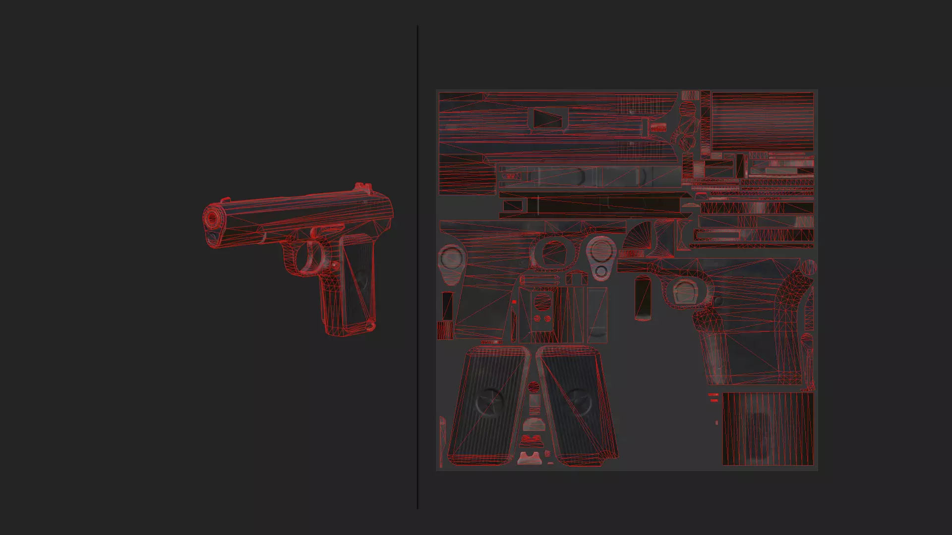 Pistol 3D Model 017 Low-poly 3D model_13