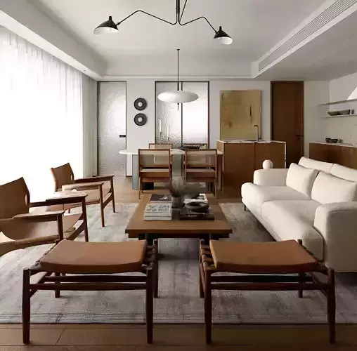 Interior Living Room Scene 