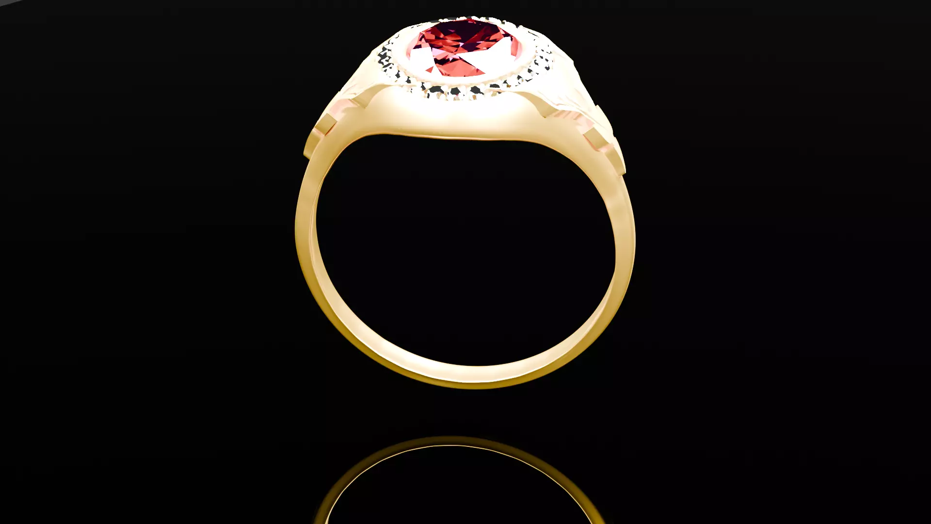 Ring 3D Model for Jewelry visualization and printing 3D model_4